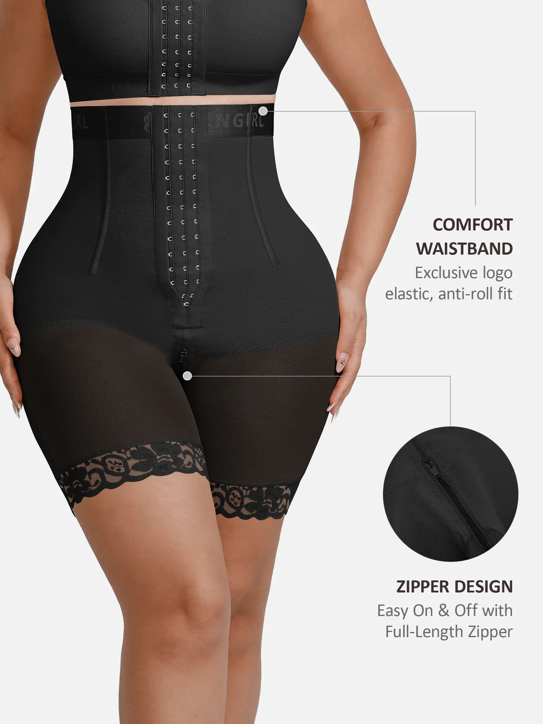 Feelingirl Steel-Boned High-Waist Shaper