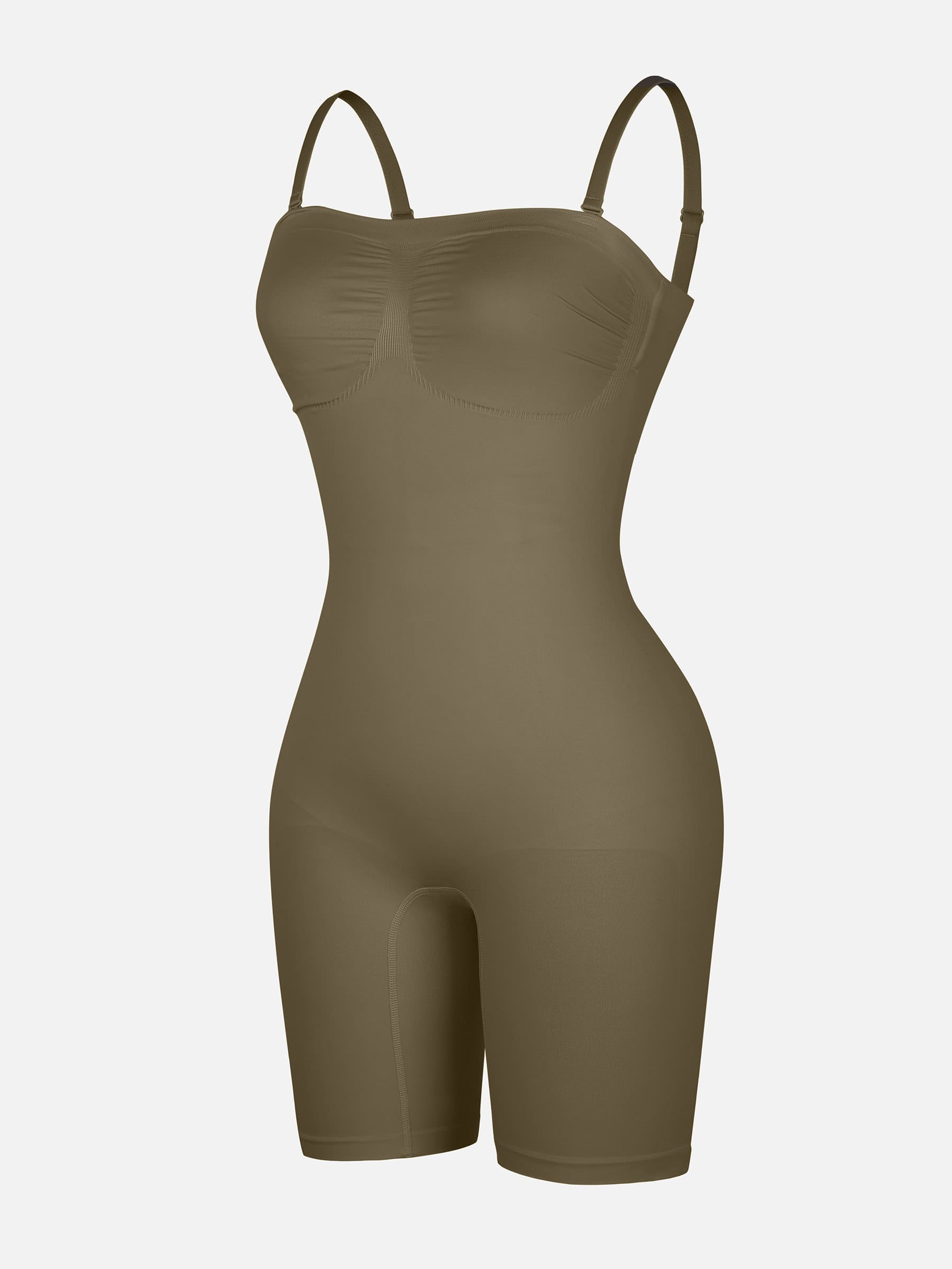 Feelingirl Seamless Strapless Bodysuit with Removable Straps