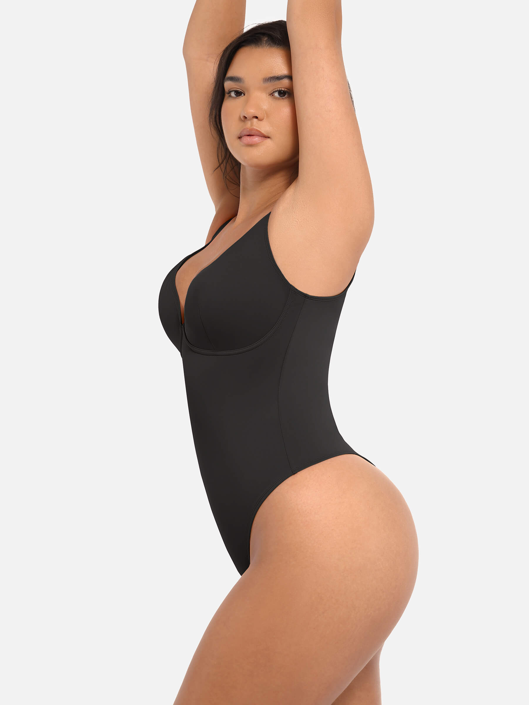 Feelingirl Deep V Neck Tummy Control Shapewear Bodysuit