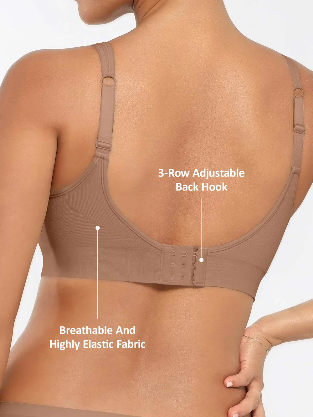 Feelingirl Built-in Soft Cups Full Coverage Wireless Bra