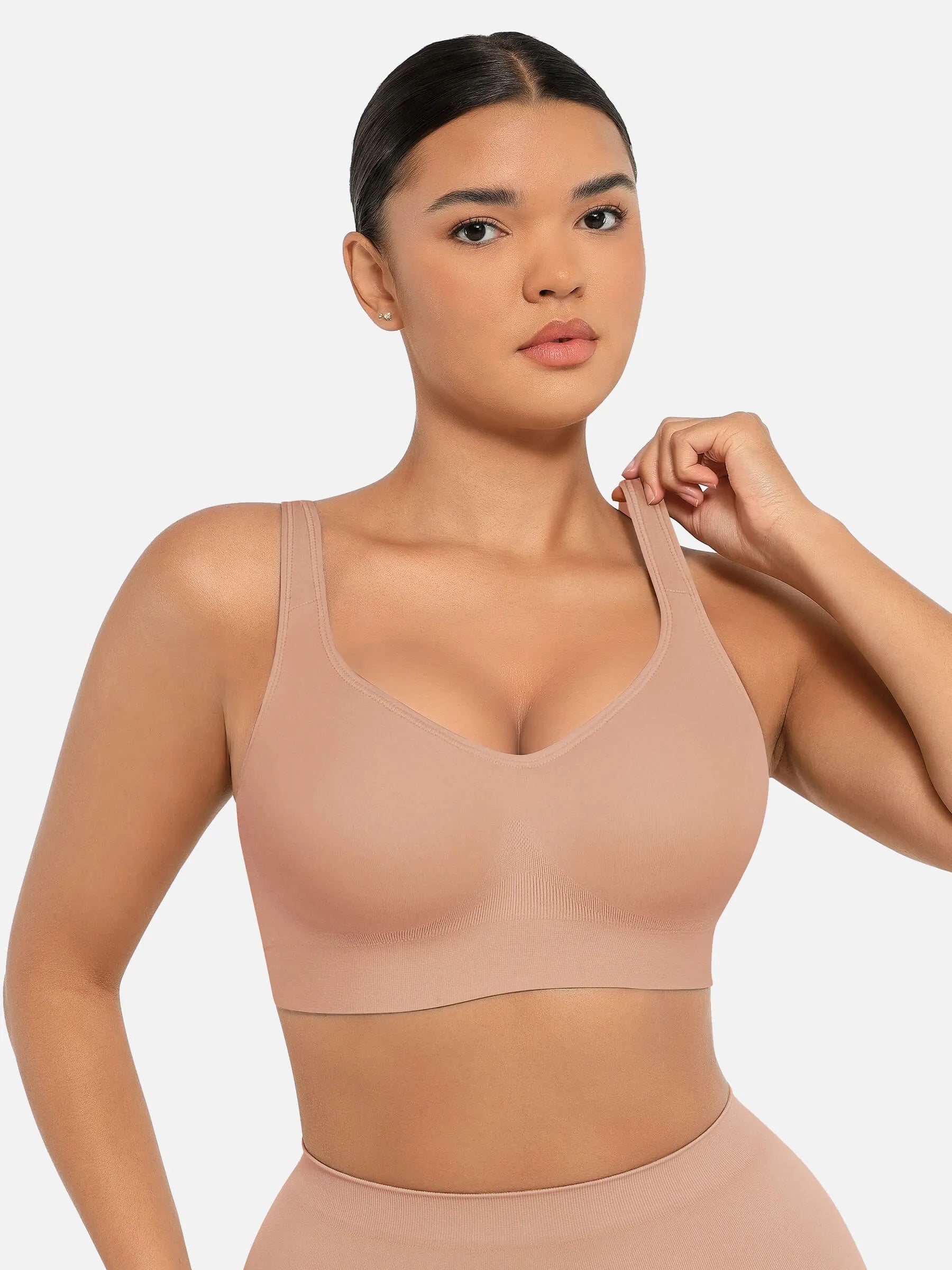 Feelingirl Built-in Soft Cups Full Coverage Wireless Bra