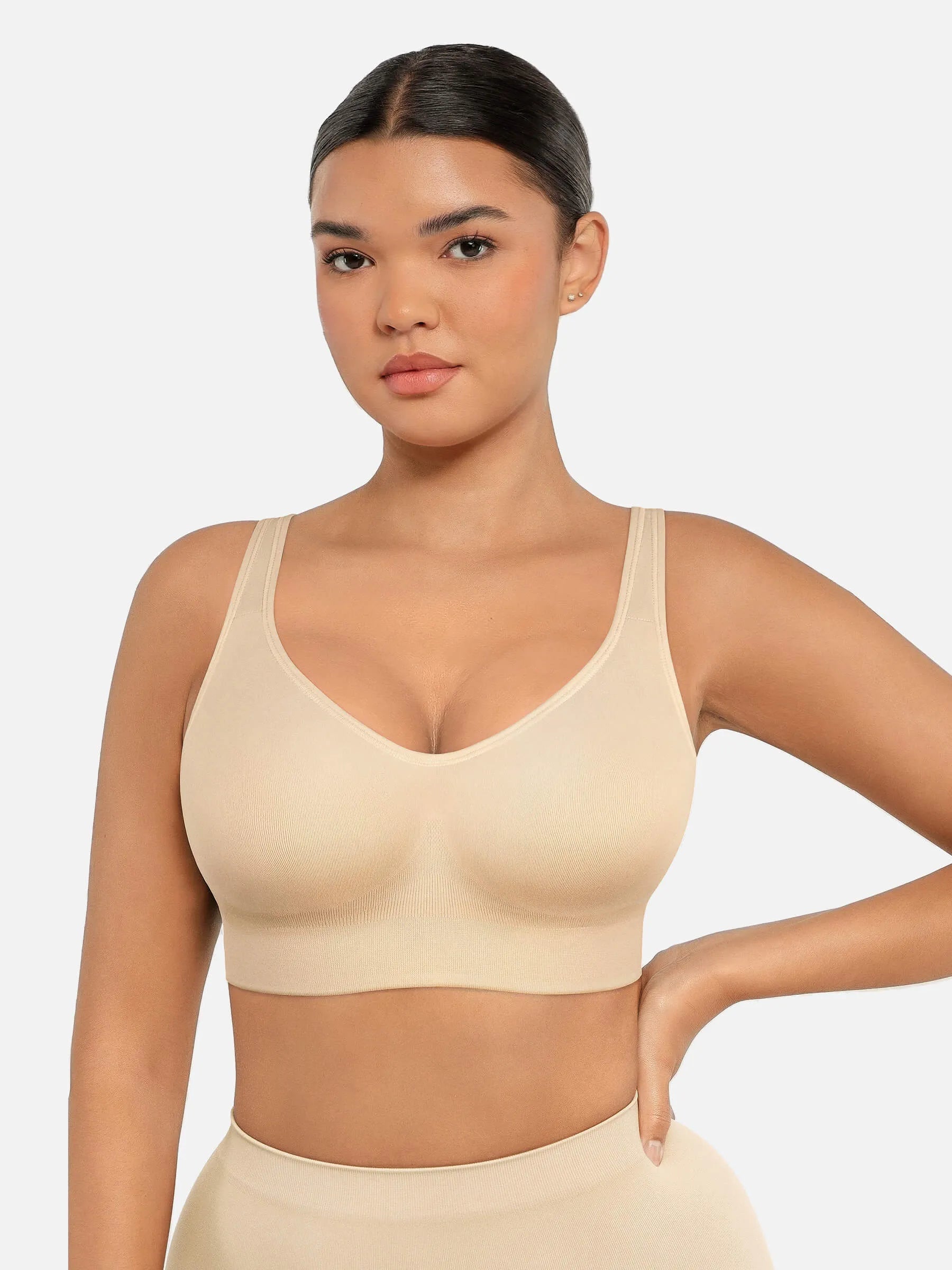 Feelingirl Built-in Soft Cups Full Coverage Wireless Bra