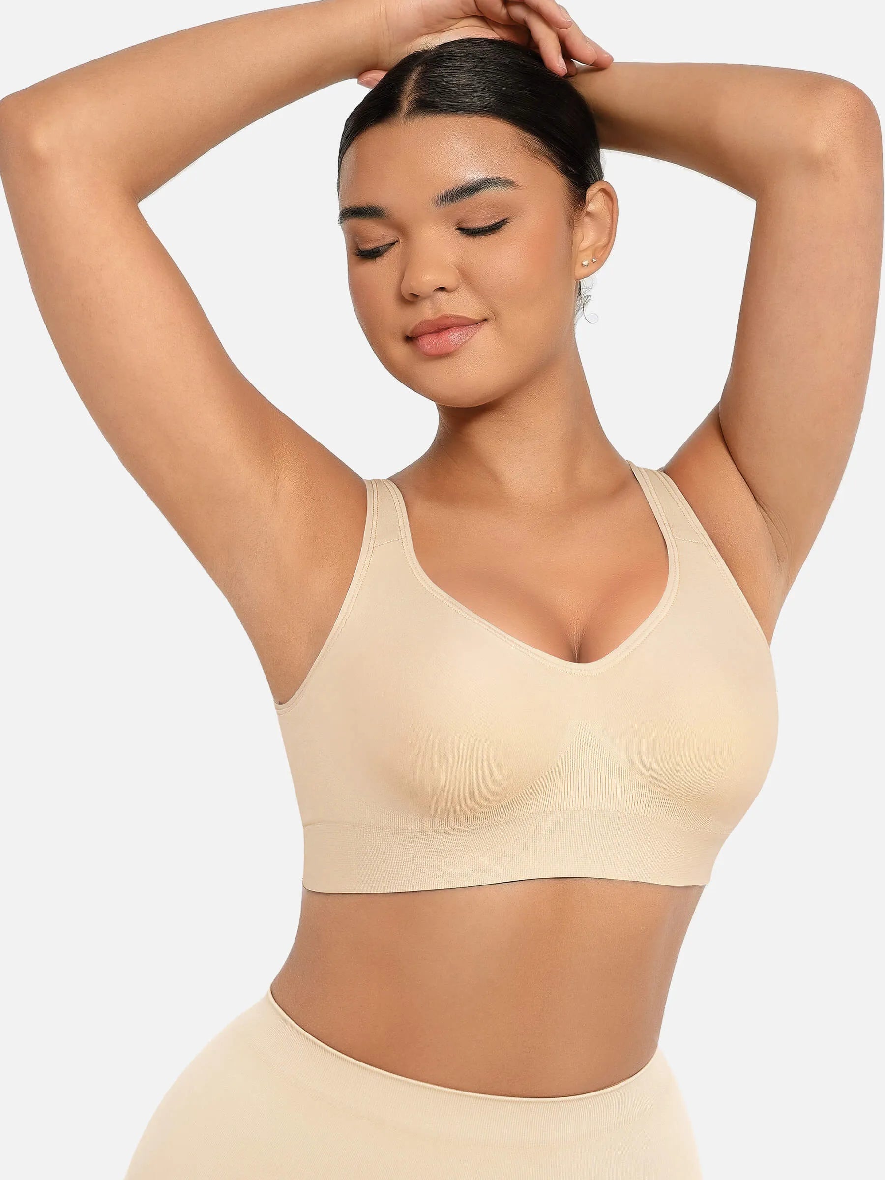 Feelingirl Built-in Soft Cups Full Coverage Wireless Bra