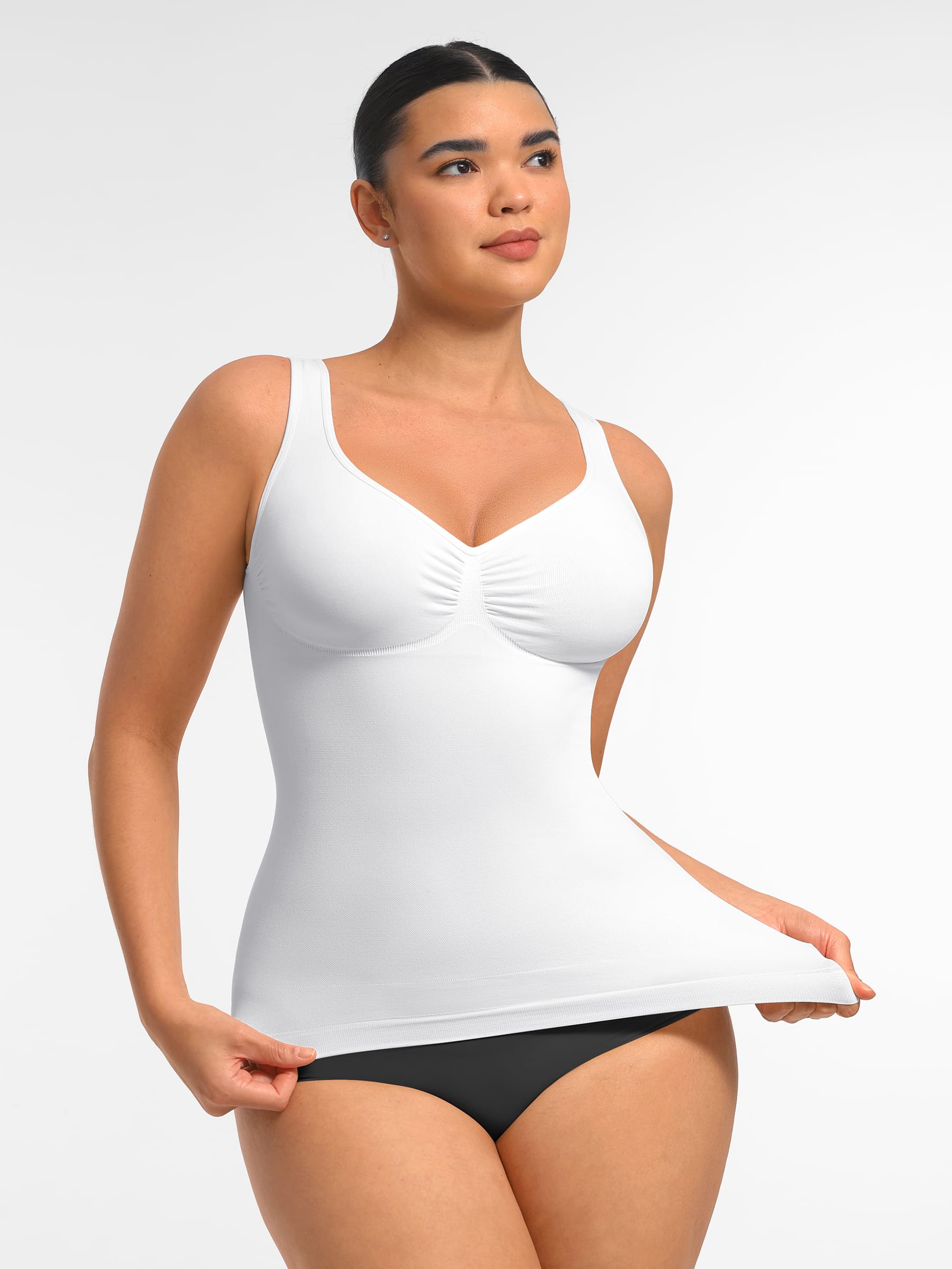 Feelingirl Bust Support Waist and Abdomen Control Shape Wide Straps Tank Top