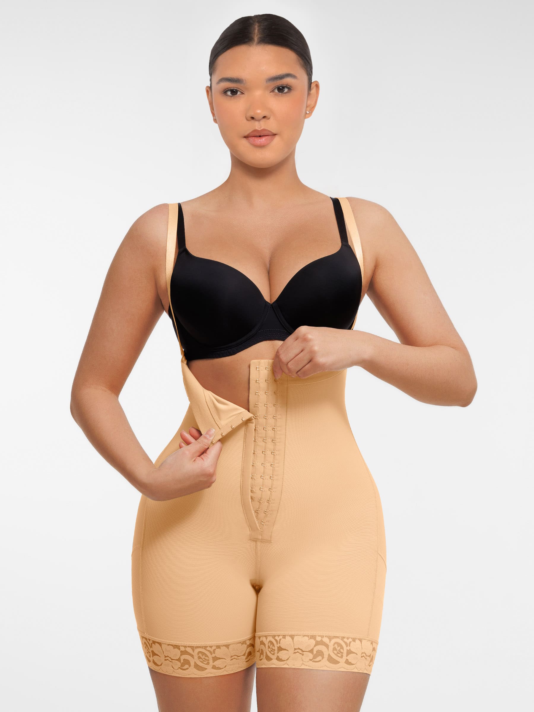Feelingirl Butt Lifting Body Shaper with Zip Crotch Smooth Tummy Control