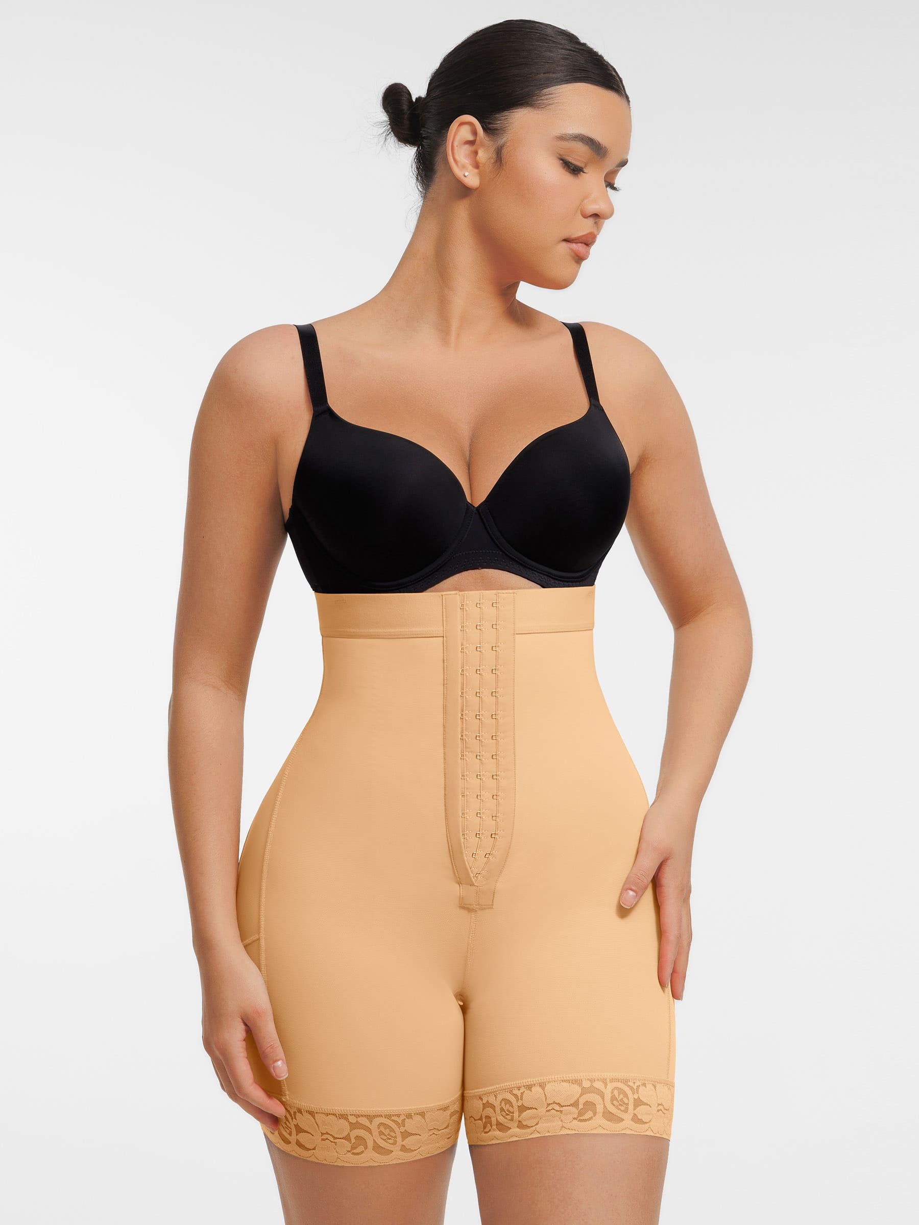 Feelingirl Butt Lifting Body Shaper with Zip Crotch Smooth Tummy Control
