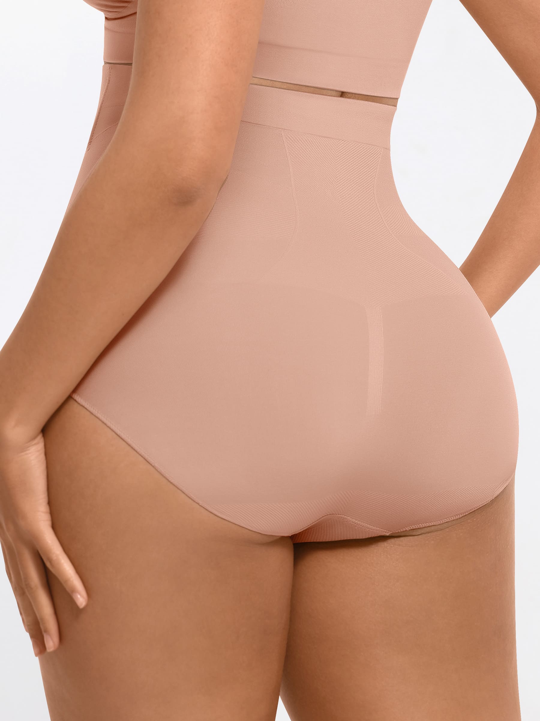 Feelingirl High-Waisted Tummy Control Seamless Shapewear Briefs