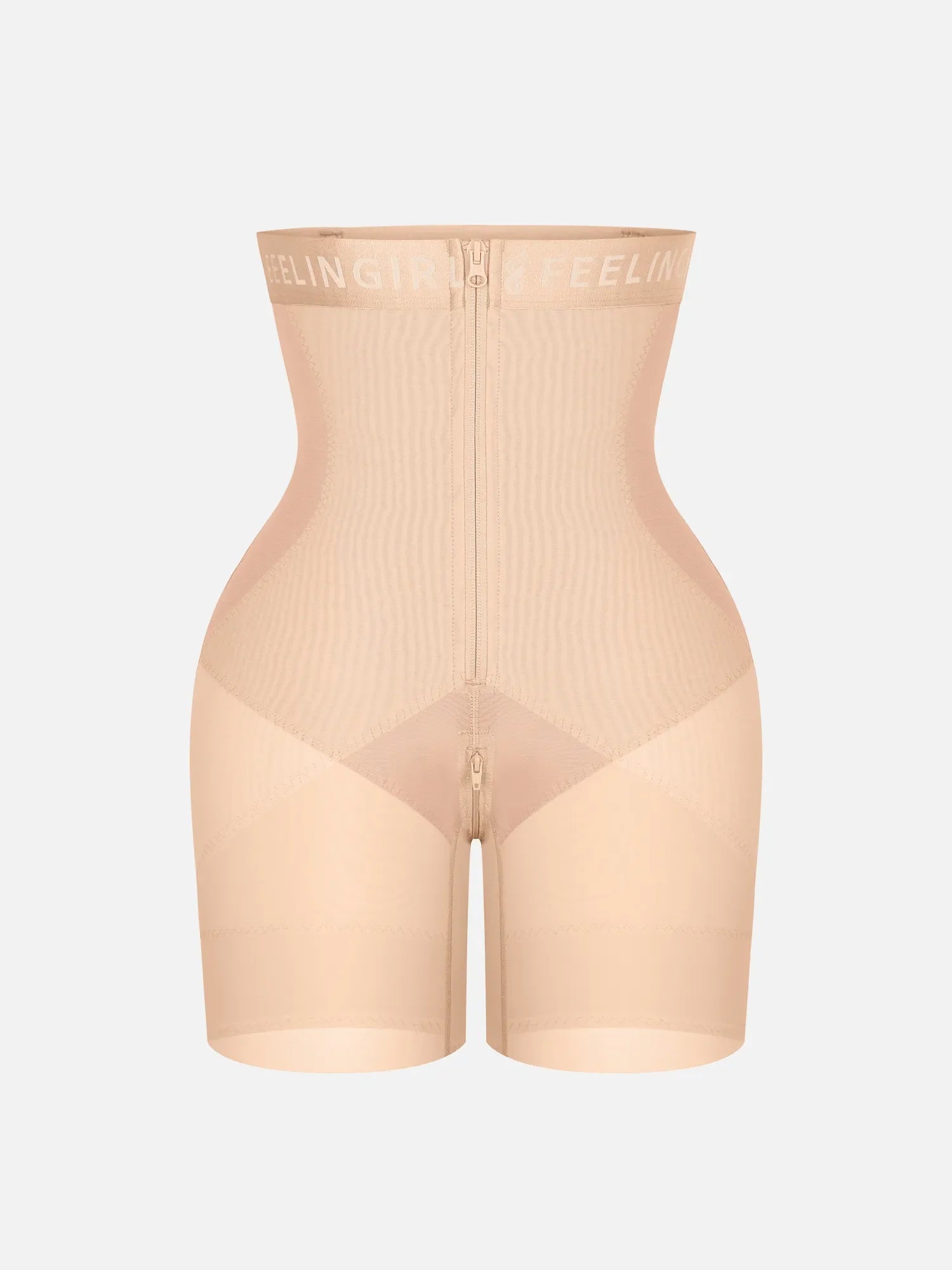 Feelingirl Inverted "Y" Compression Tummy Control Butt Lift Shaper Shorts