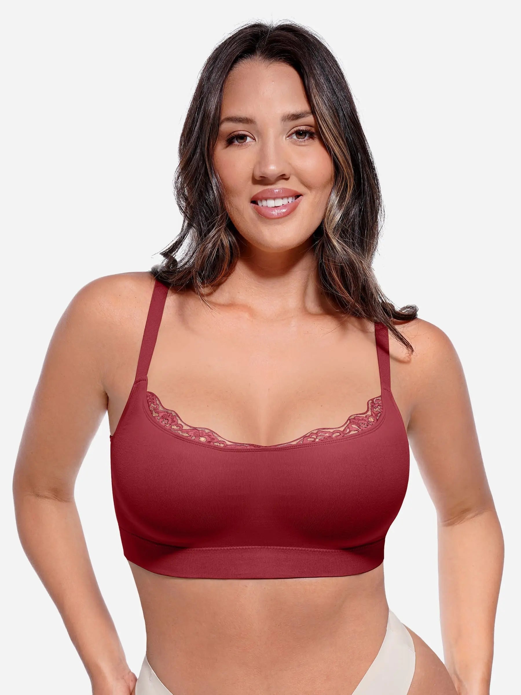 Feelingirl No Underwire Seamless Lace Everyday Bra