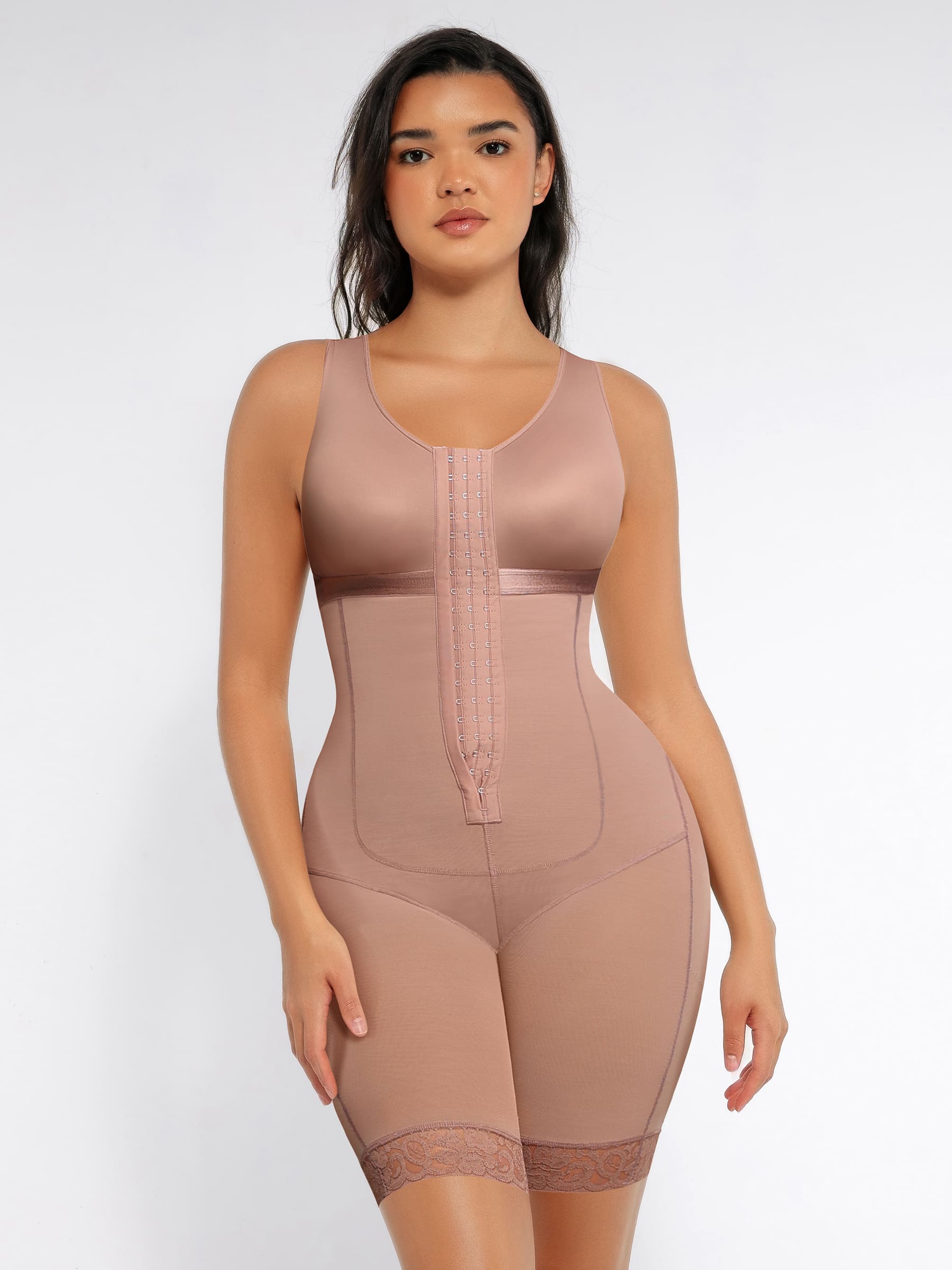 FeelinGirl Post-Surgery Open Bust Tummy Control Butt Lift Bodysuit