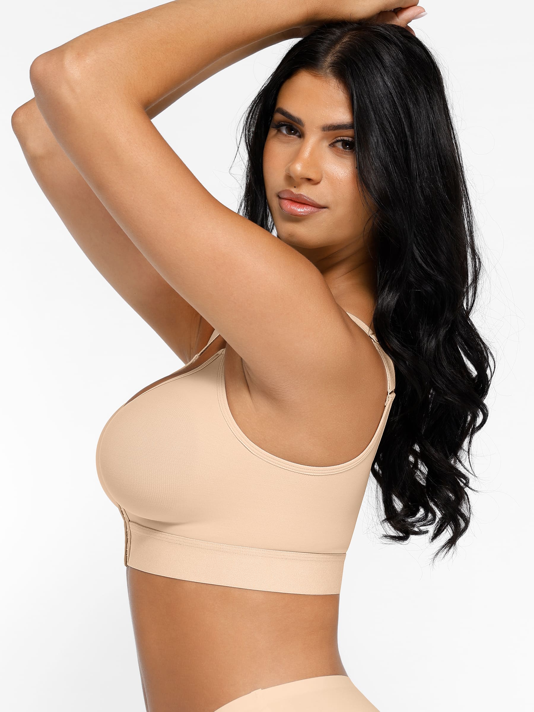 Feelingirl Post Surgery Full Coverage Compression Surgical Front Closure Mastectomy Bra