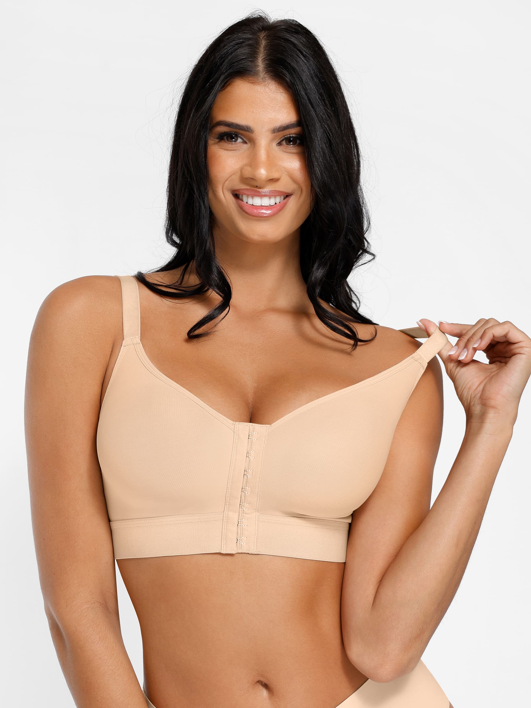 Feelingirl Post Surgery Full Coverage Compression Surgical Front Closure Mastectomy Bra