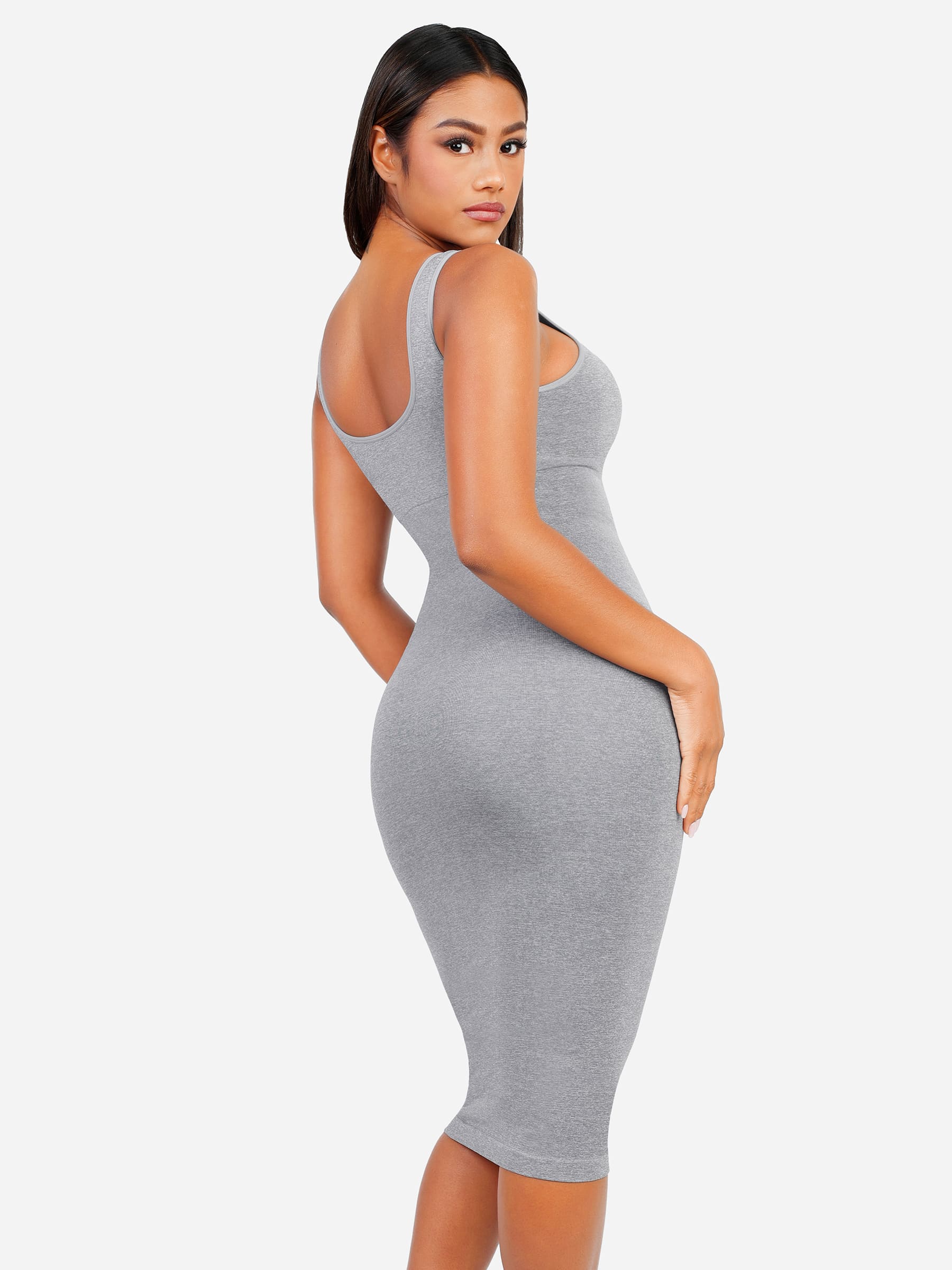 Feelingirl Seamless Eco-Friendly Large U-Back Shaper Dress with Built-In Bra