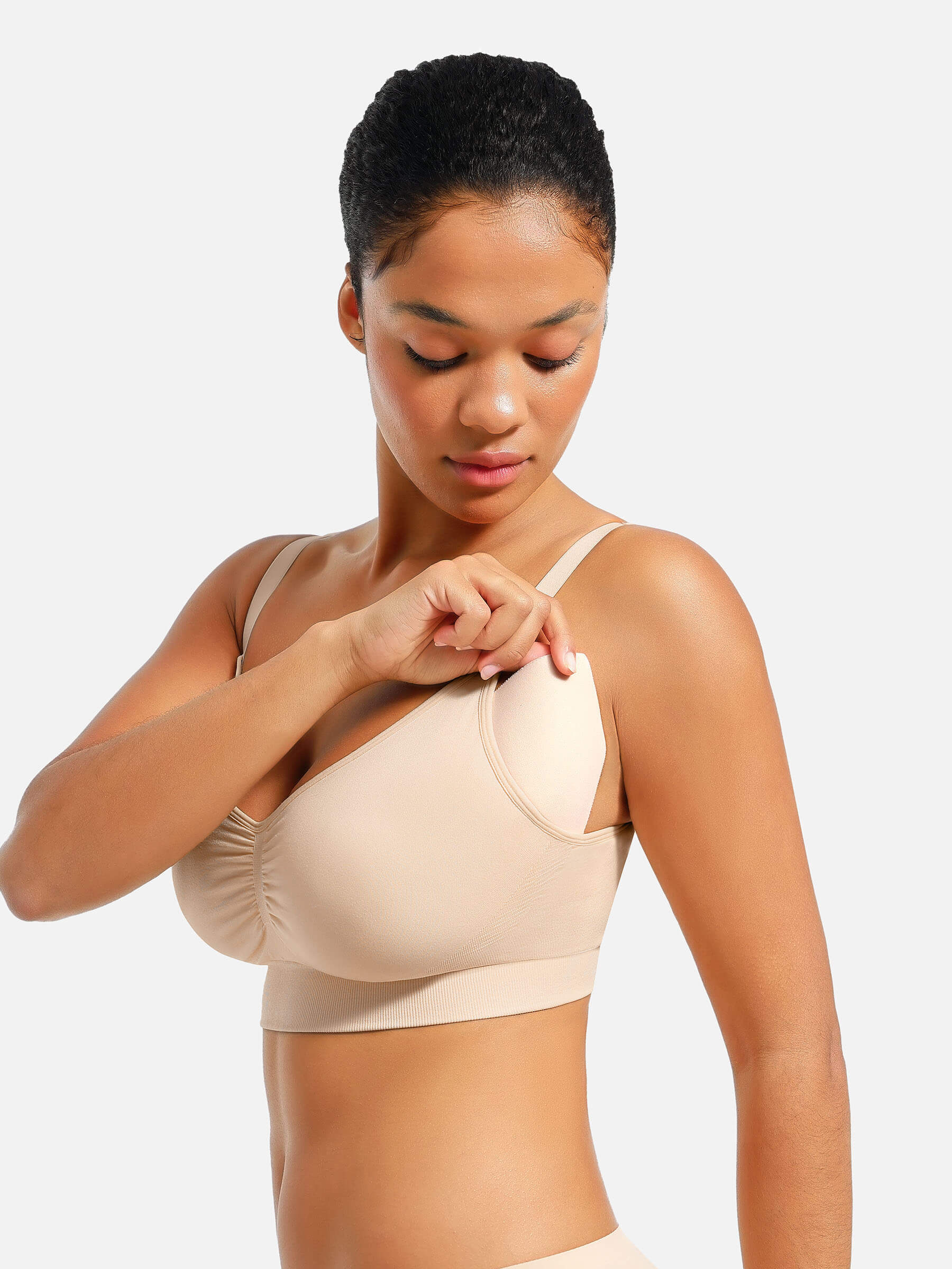 Feelingirl Seamless Everyday Bra with Built-In Soft Padding Bundle