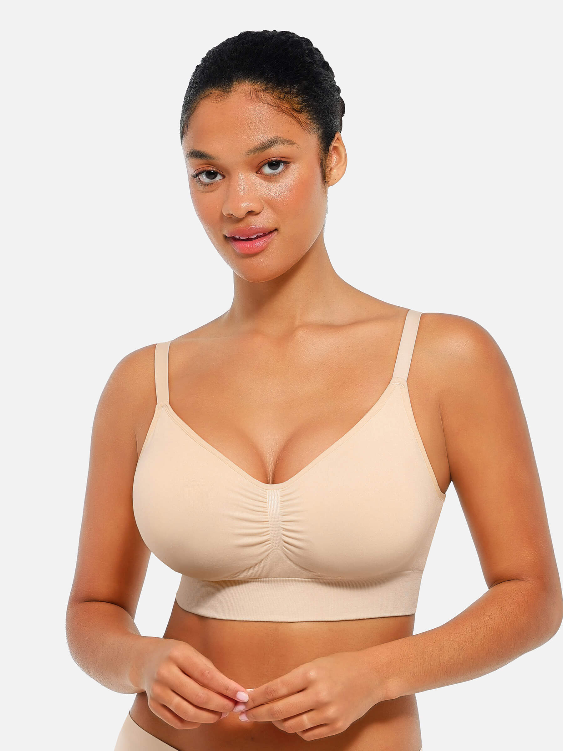 Feelingirl Seamless Everyday Bra with Built-In Soft Padding Bundle