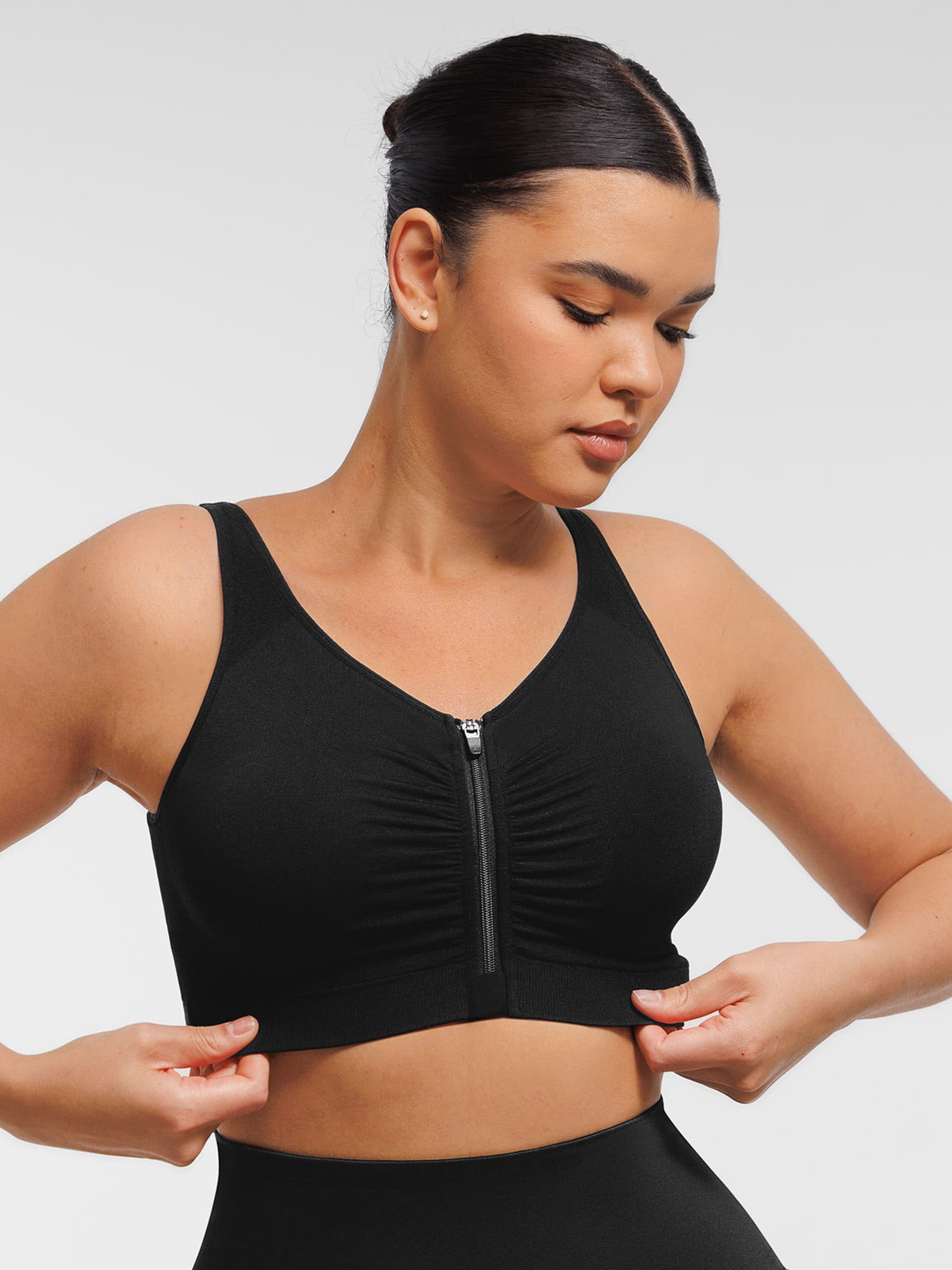 Divinegirl Seamless Front-Opening Zipper Bra