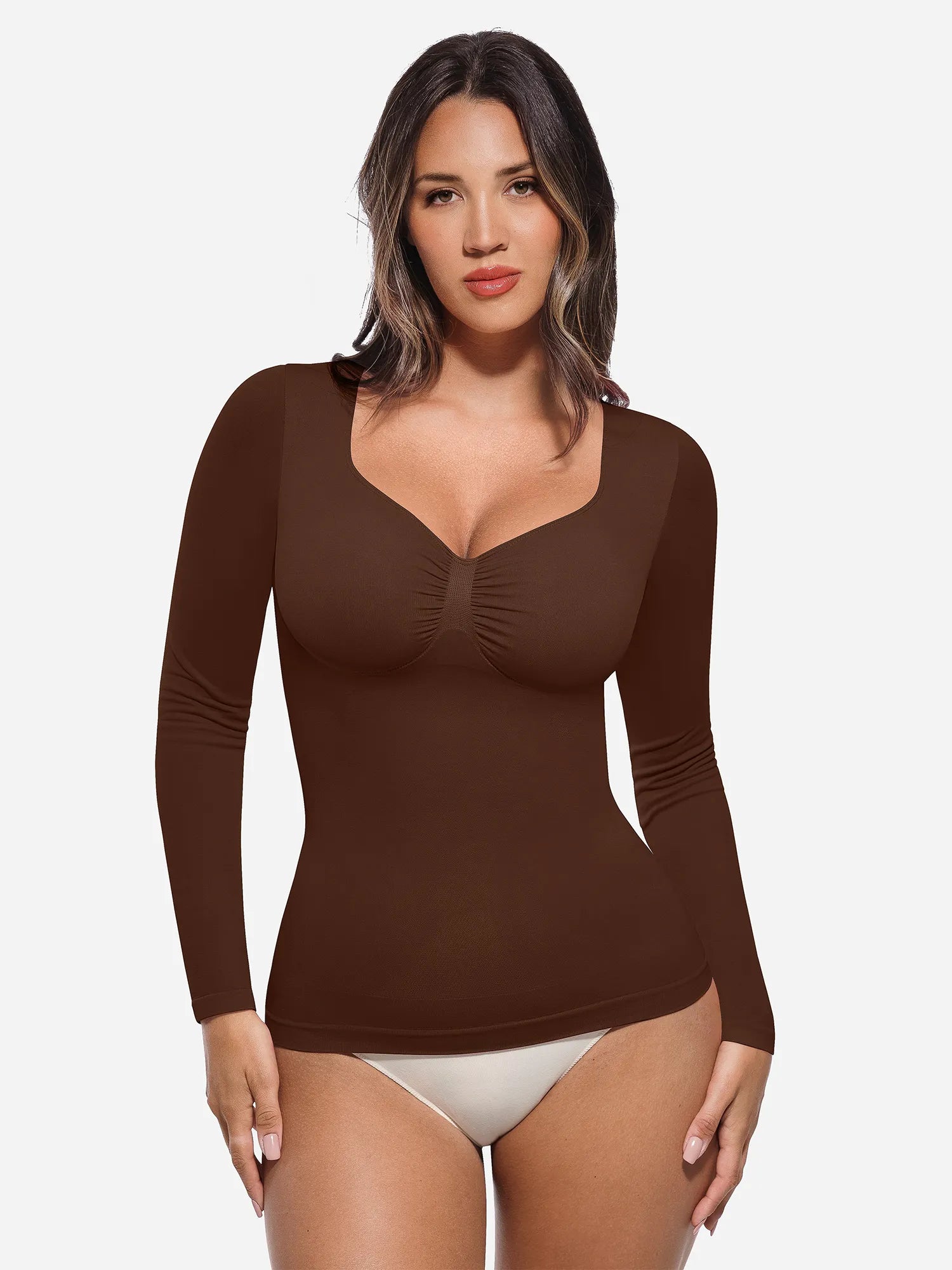 Feelingirl Seamless Long-Sleeve Everyday Shaper Top