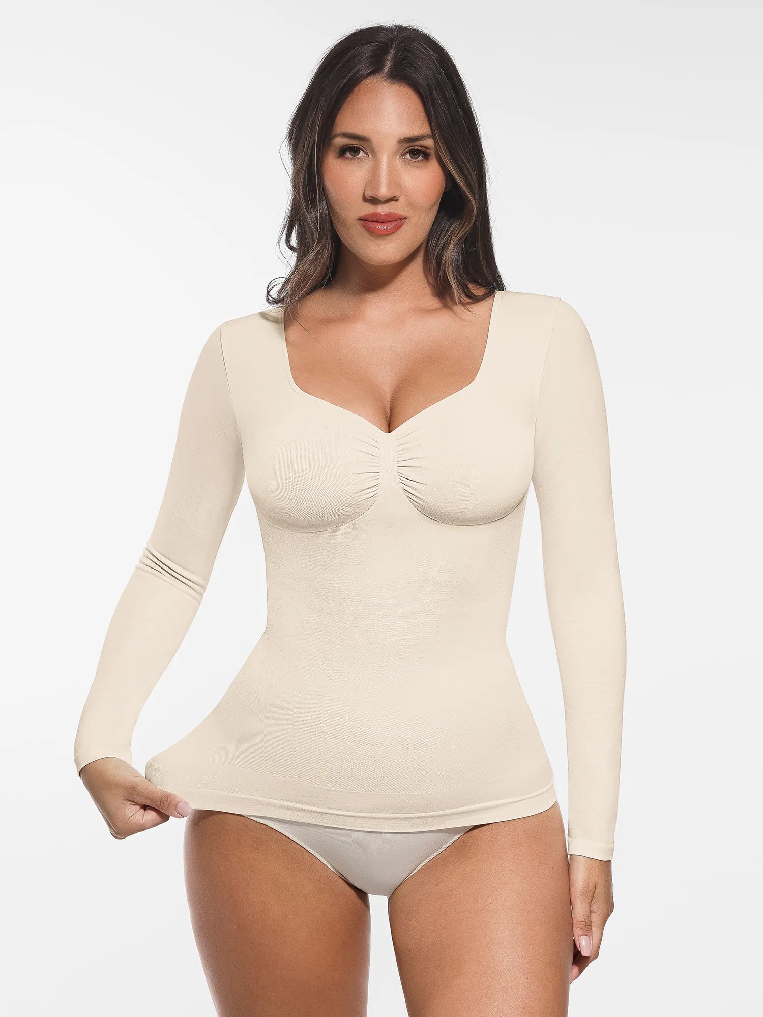 Feelingirl Seamless Long-Sleeve Everyday Shaper Top