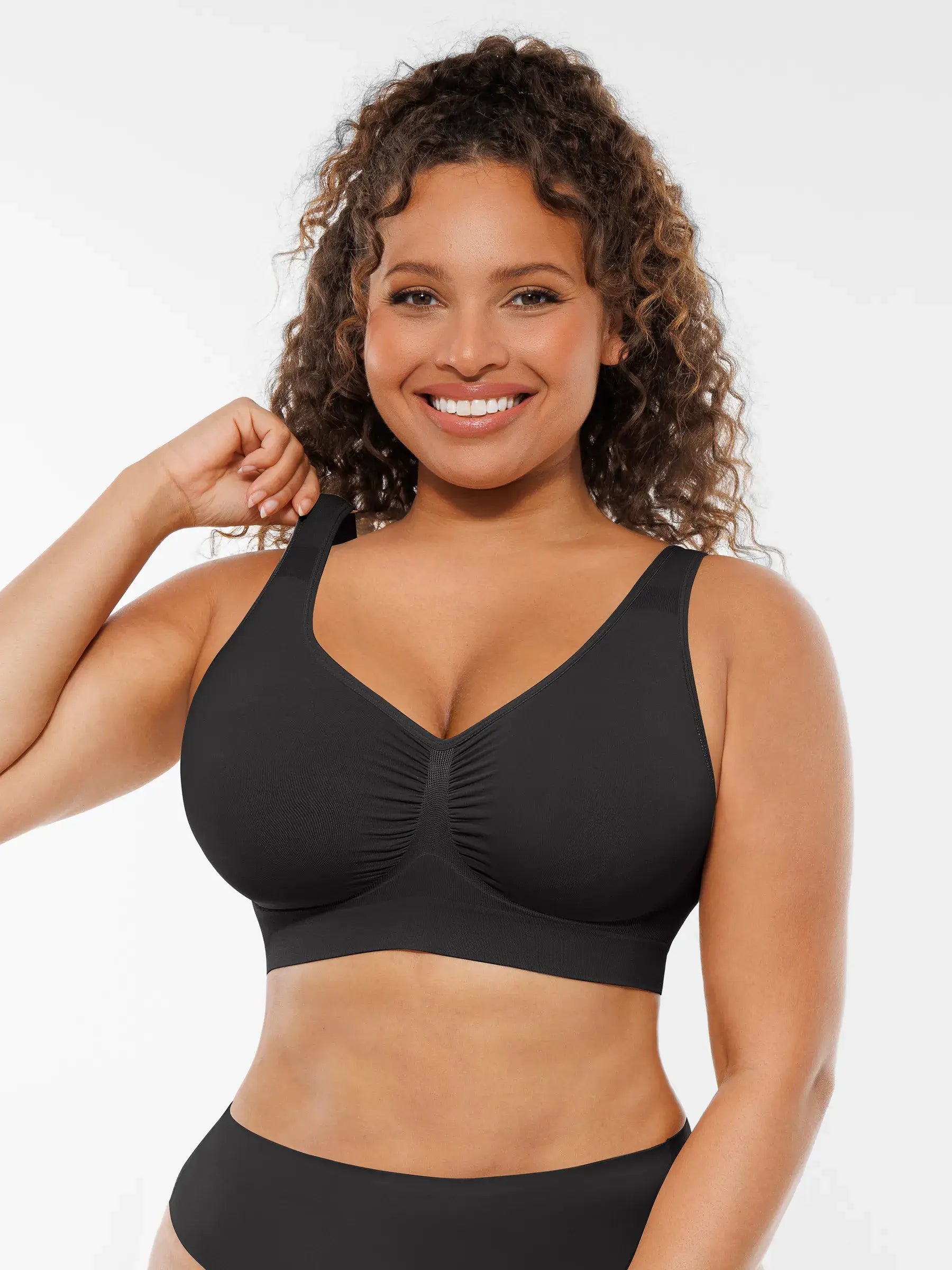 Feelingirl No Underwire Wide Straps Everyday Bra Bundle