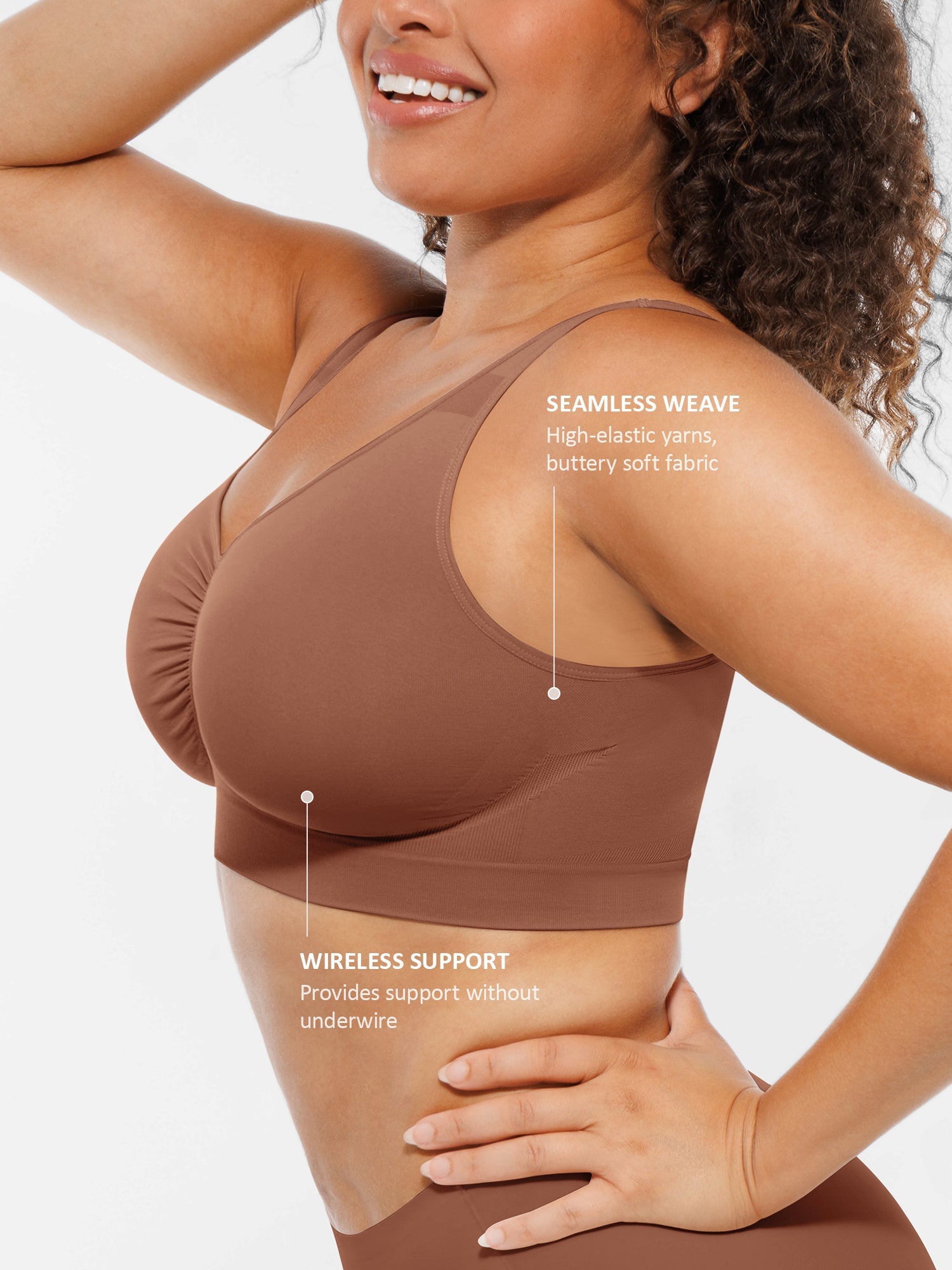 Feelingirl No Underwire Wide Straps Everyday Bra