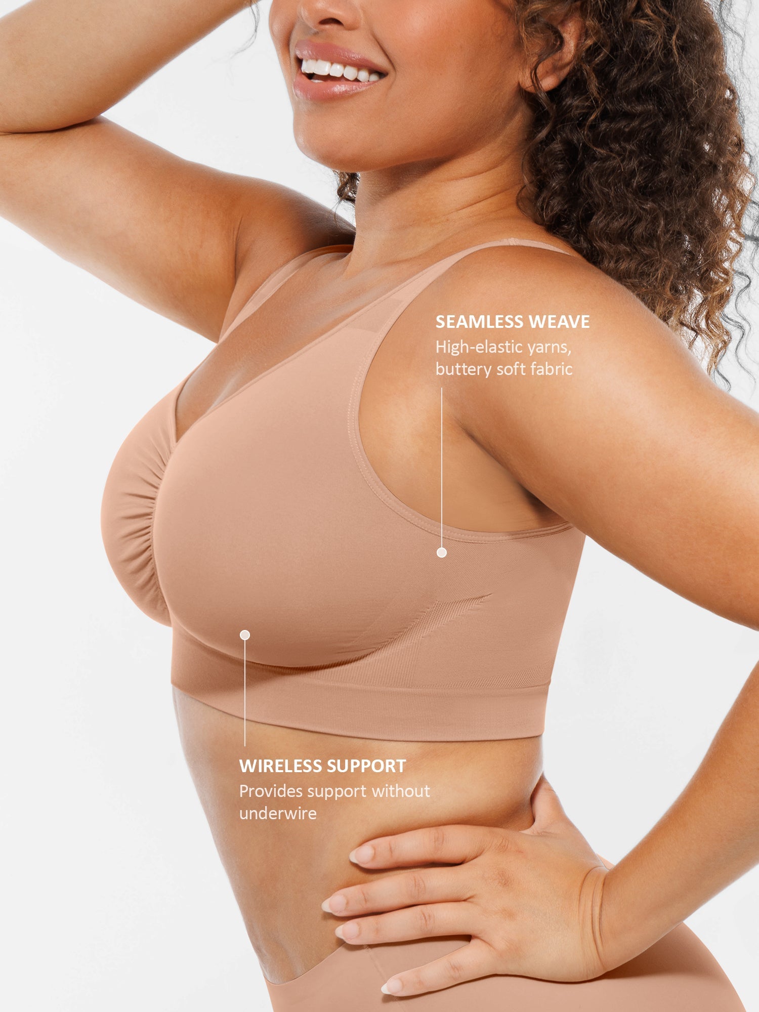 Feelingirl No Underwire Wide Straps Everyday Bra Bundle