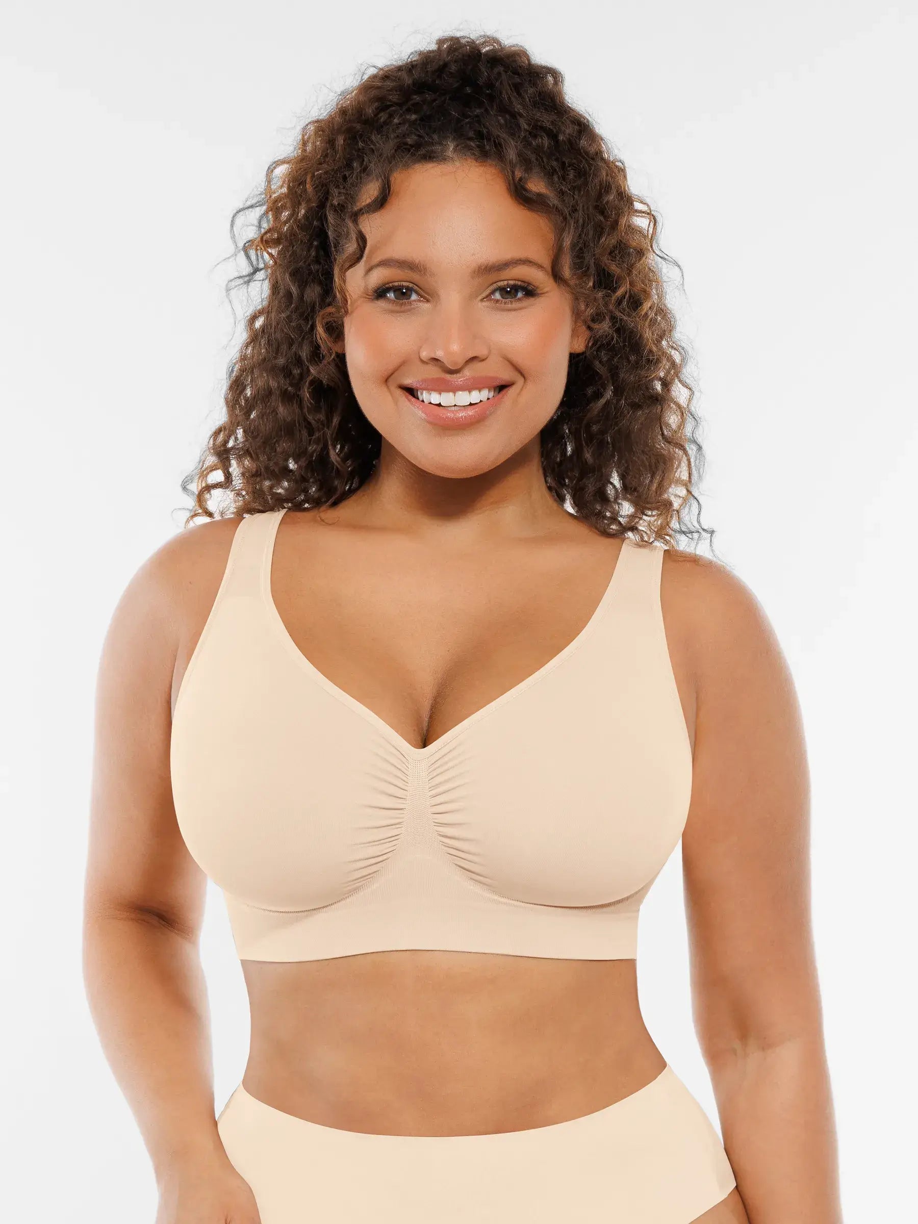 Feelingirl No Underwire Wide Straps Everyday Bra Bundle