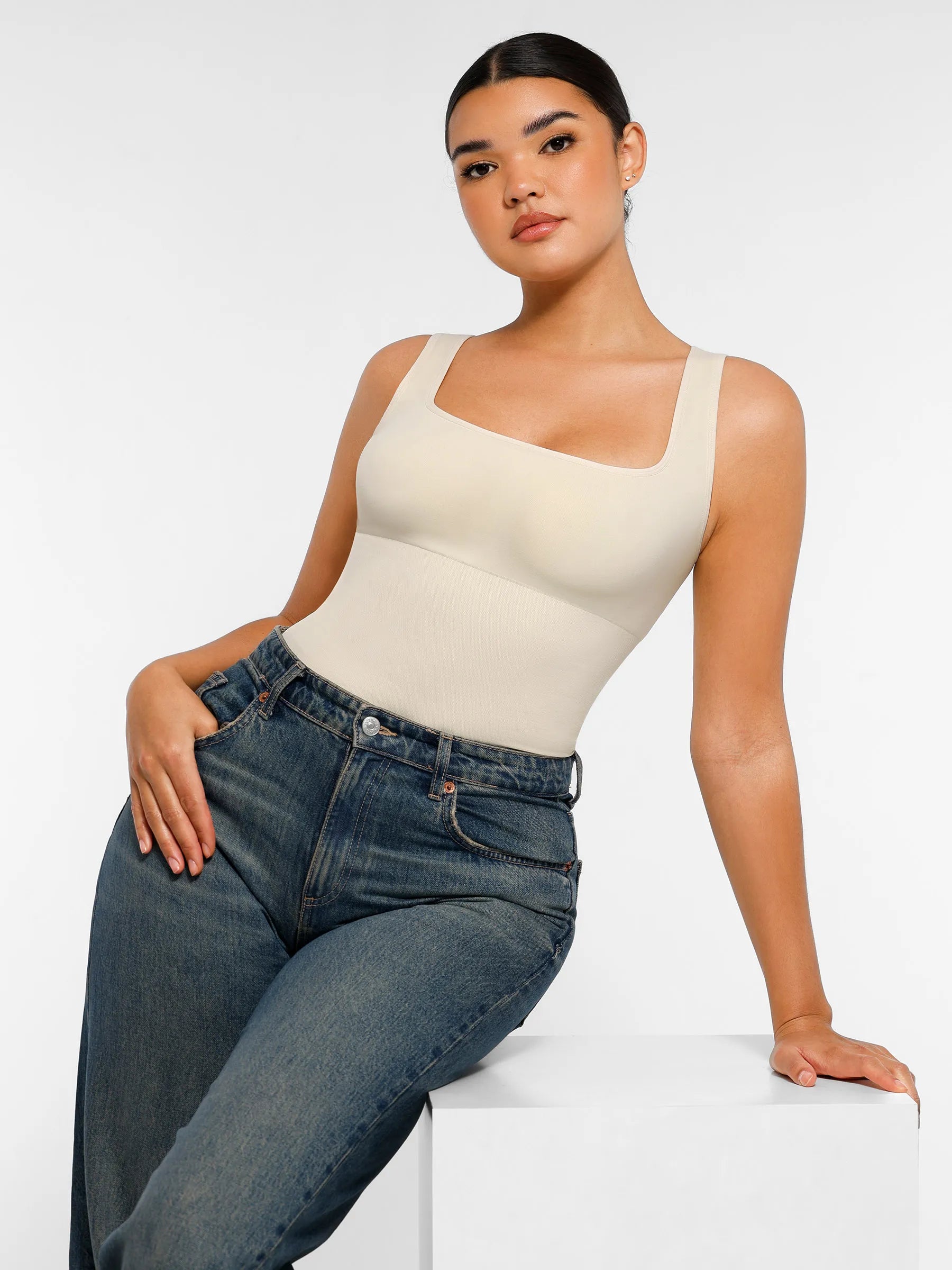 Feelingirl Seamless Shapewear Thong Bodysuit