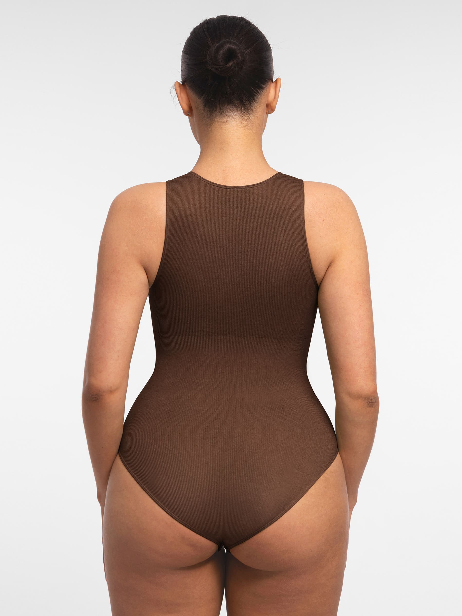 Feelingirl Seamless Tummy Control Invisible Zipper Shaping Bodysuit