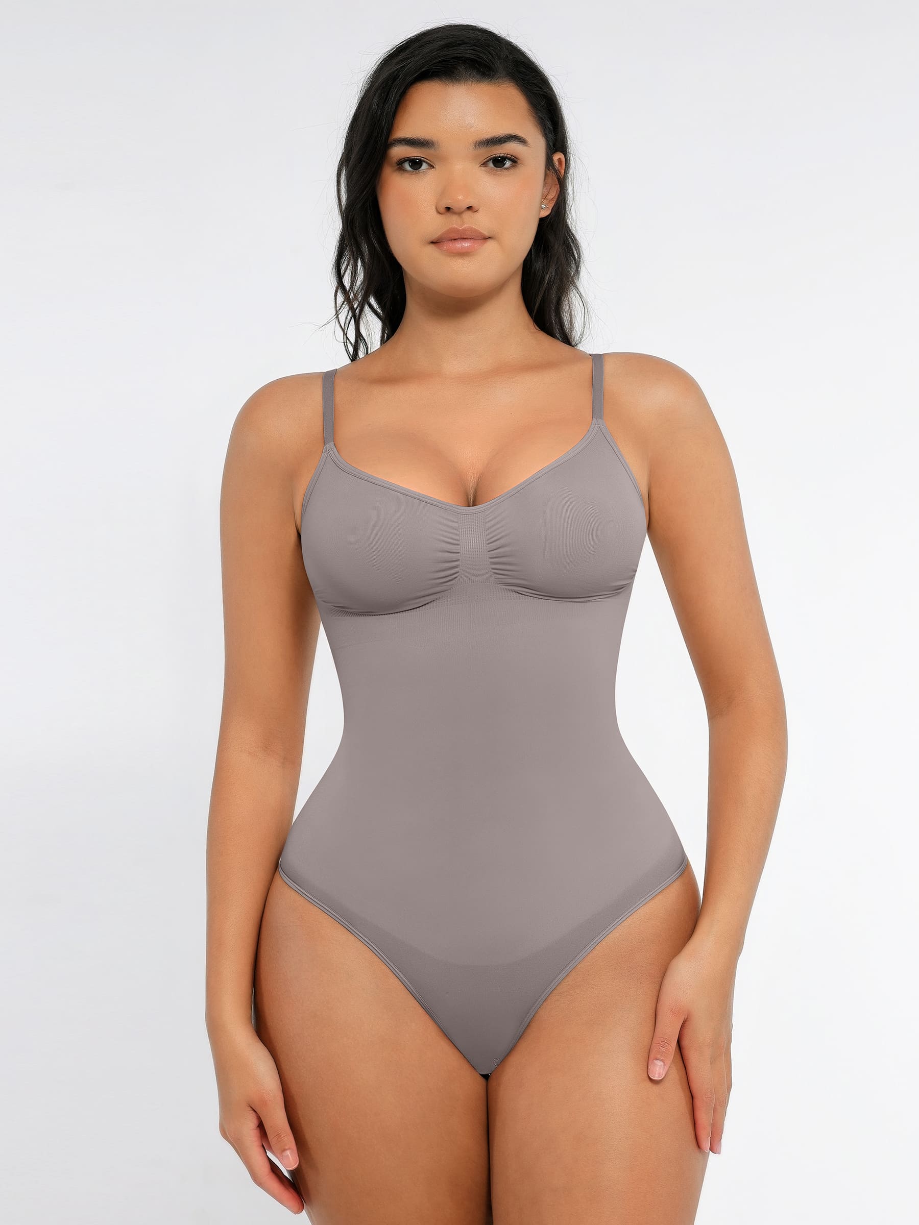 Feelingirl Tummy Control Seamless Thong Bodysuit