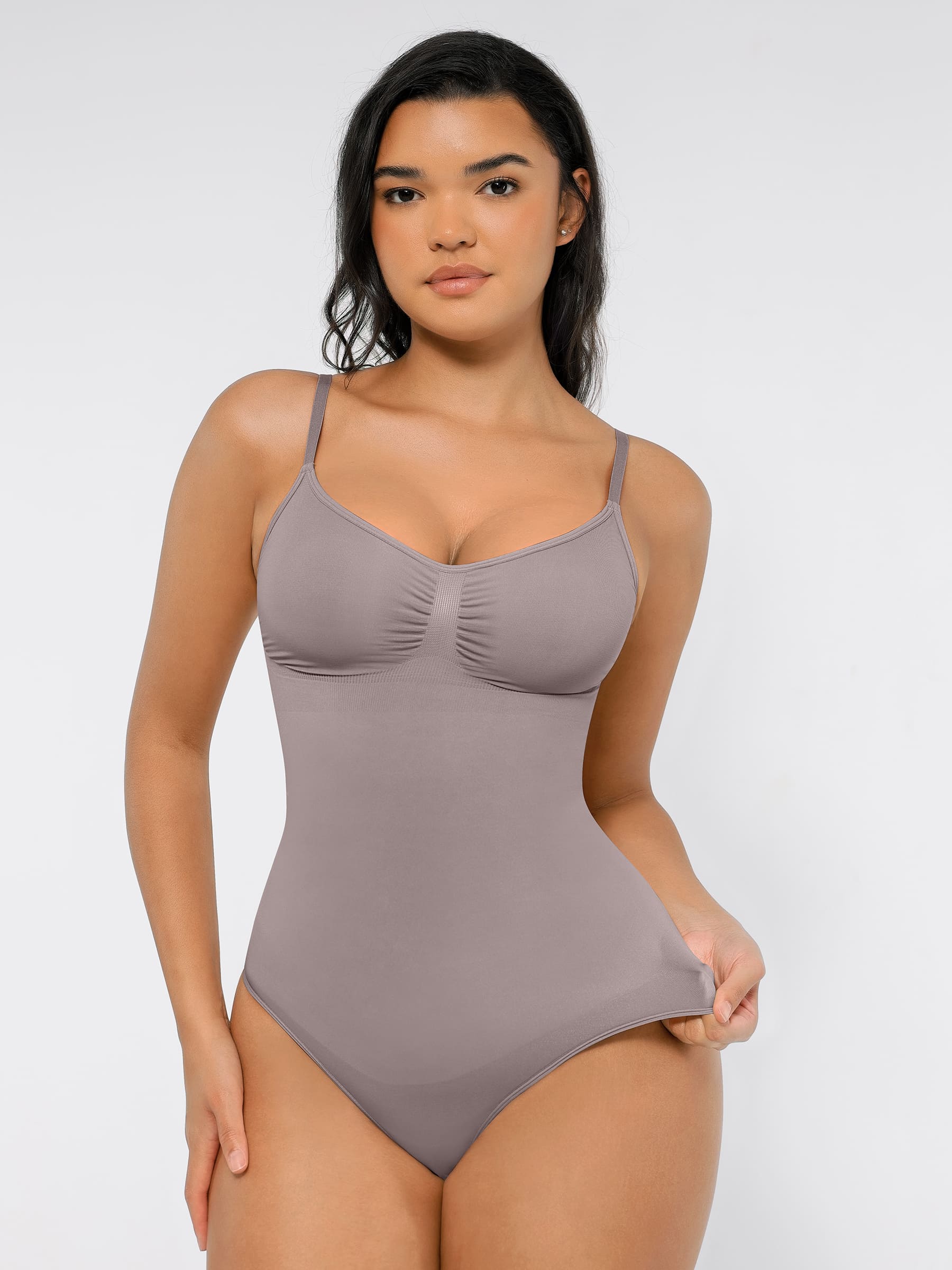 Feelingirl Tummy Control Seamless Thong Bodysuit