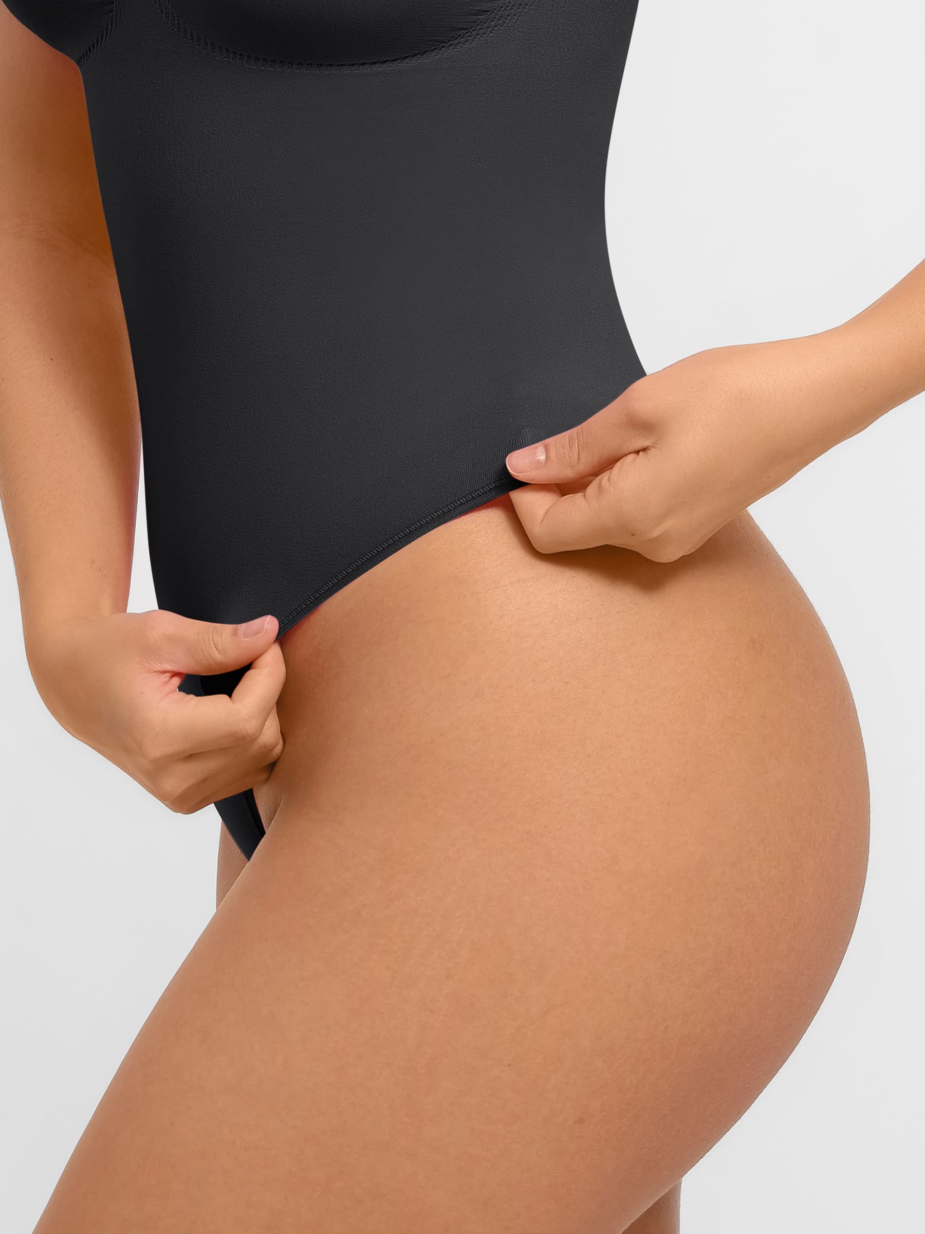 Feelingirl Tummy Control Seamless Wide Strap Bodysuit