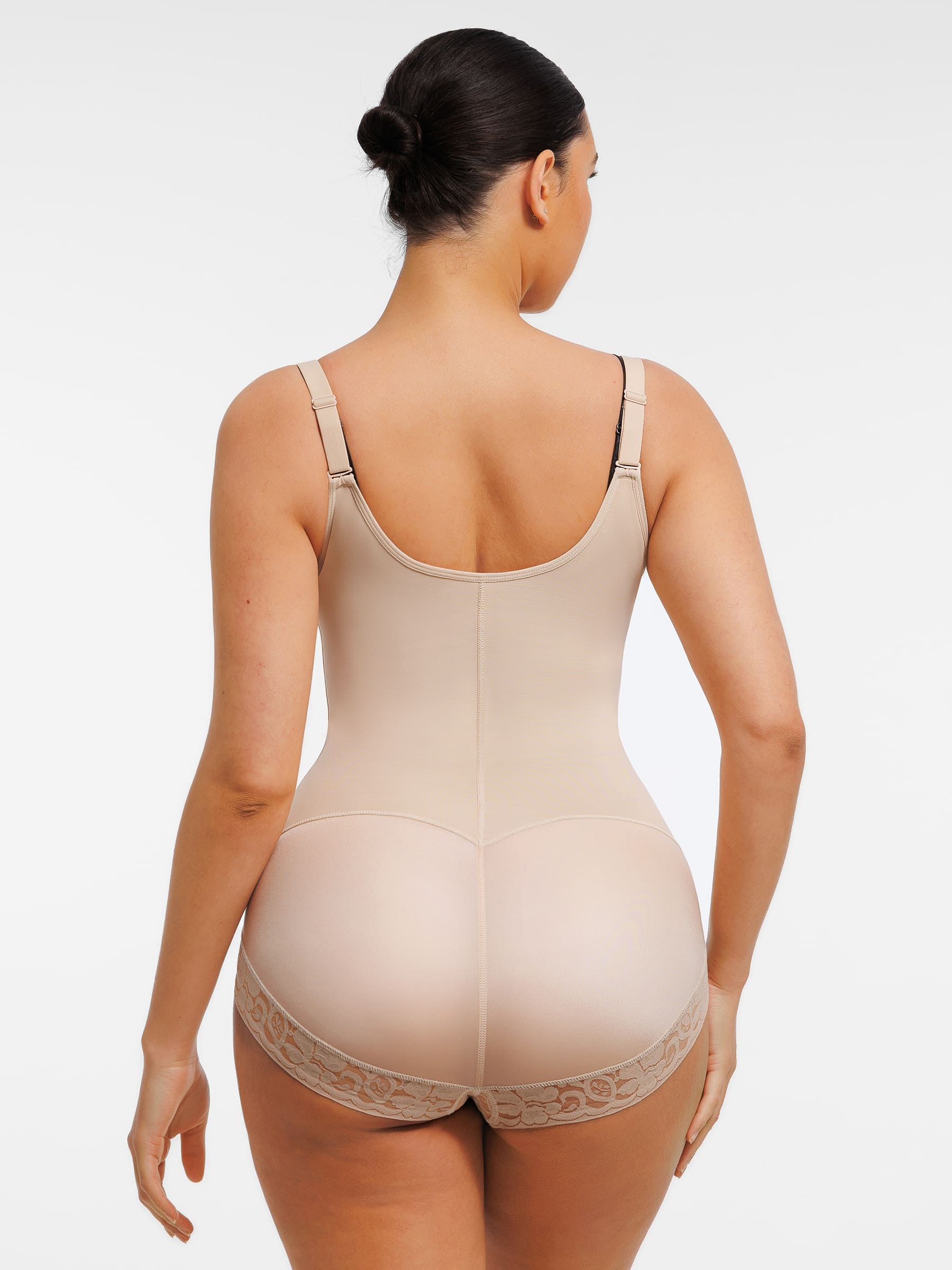 Feelingirl U-Plunge Front Adjustable Zipper Shapewear