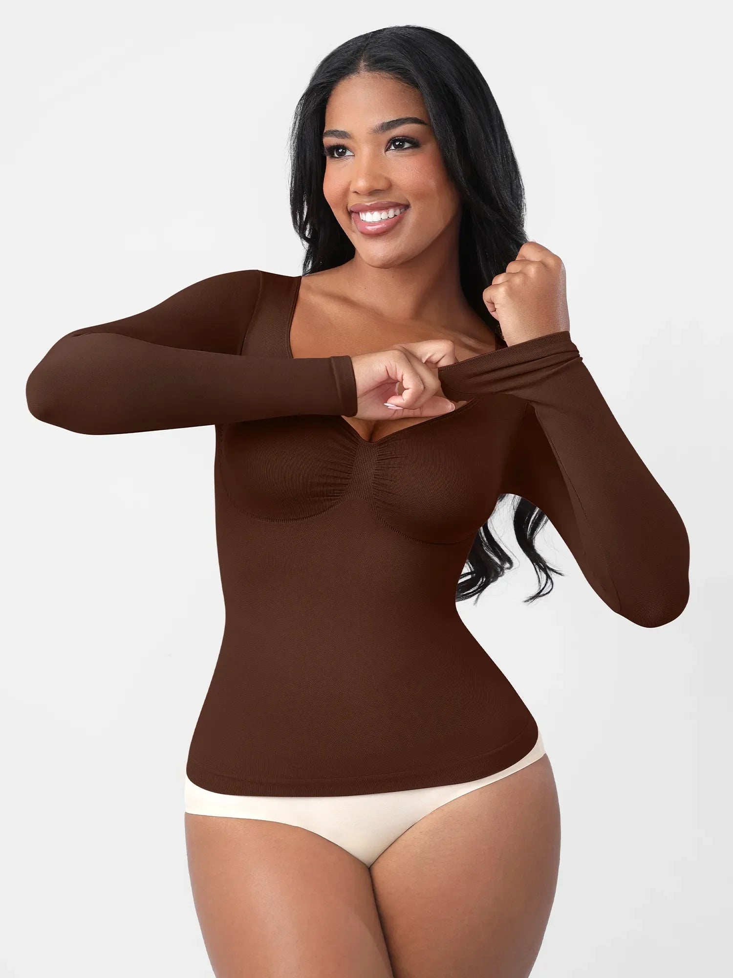 Feelingirl Everyday Seamless Long Sleeve Shaper