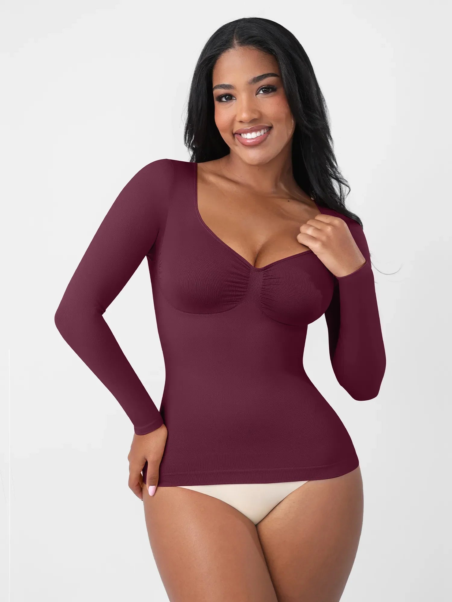 Feelingirl Everyday Seamless Long Sleeve Shaper