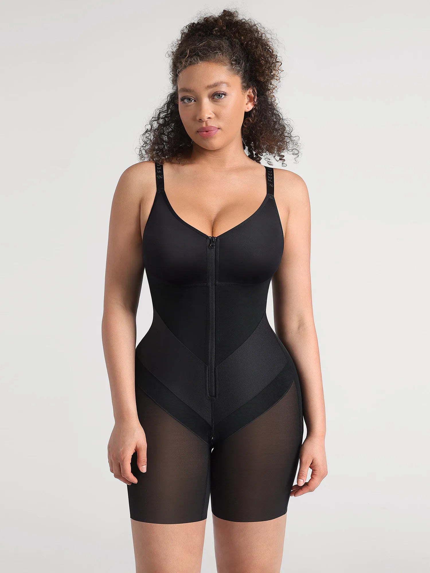 Feelingirl Full-Coverage Chest Faja Tummy Control Butt Lift Bodysuit