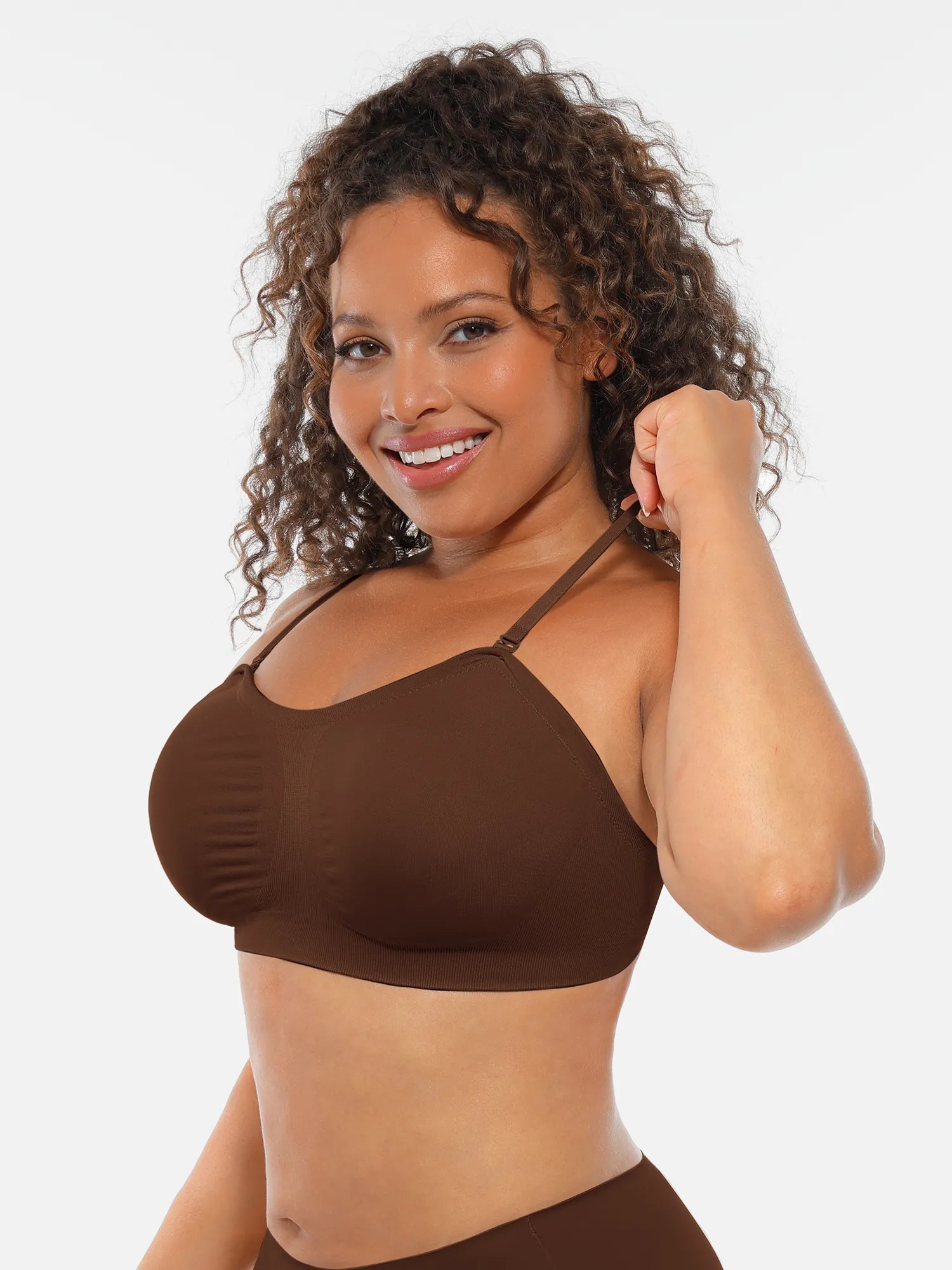 Feelingirl Seamless Strapless Anti-Slip Removable Pads Bra