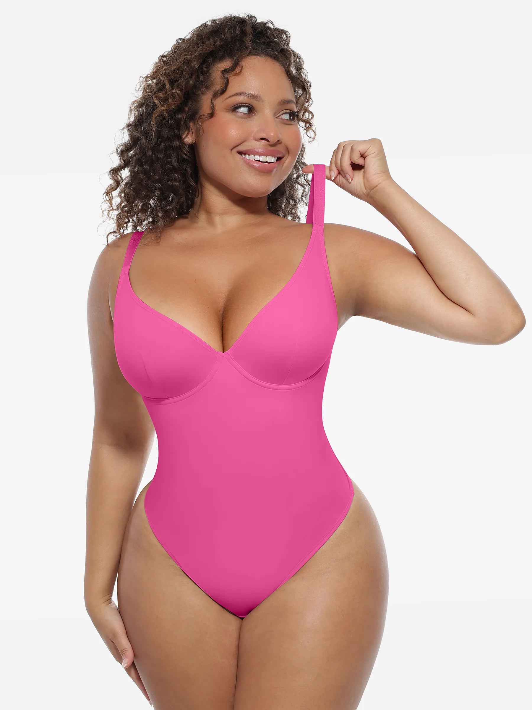 Feelingirl Deep V-Neck Shapewear Bodysuit