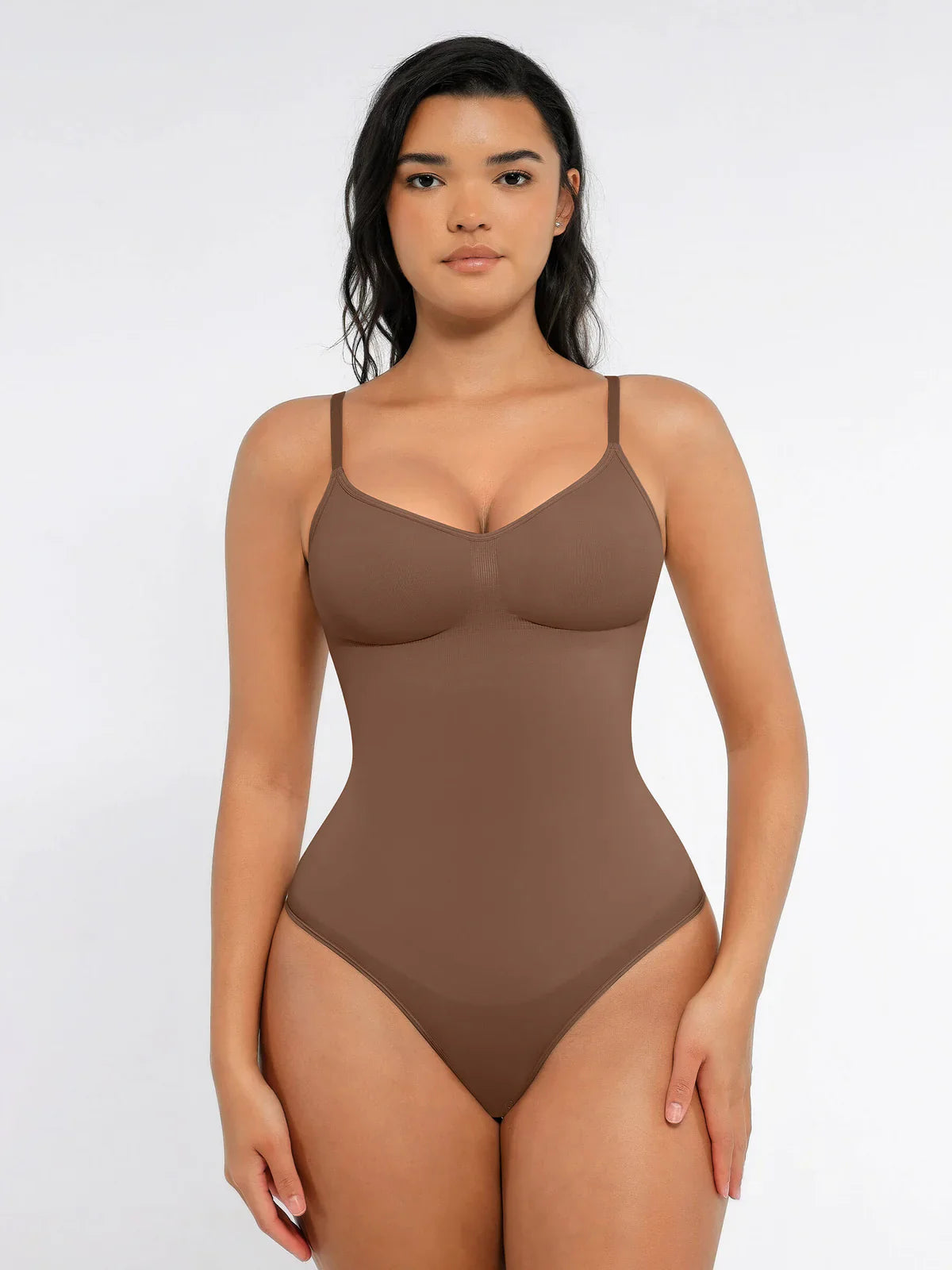 Feelingirl Tummy Control Seamless Thong Bodysuit