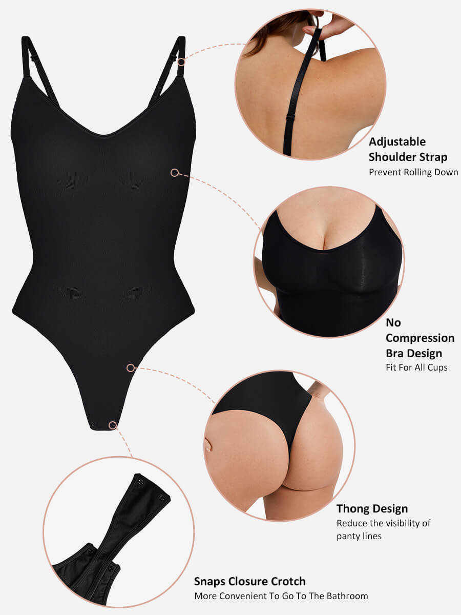 Feelingirl Seamless Tummy Control Shapewear Bodysuit