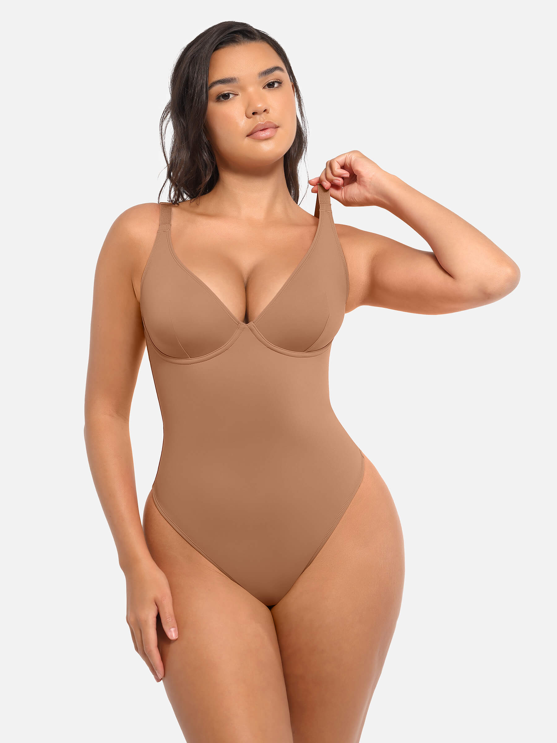 Divinegirl V Neck Tummy Control Bodysuit