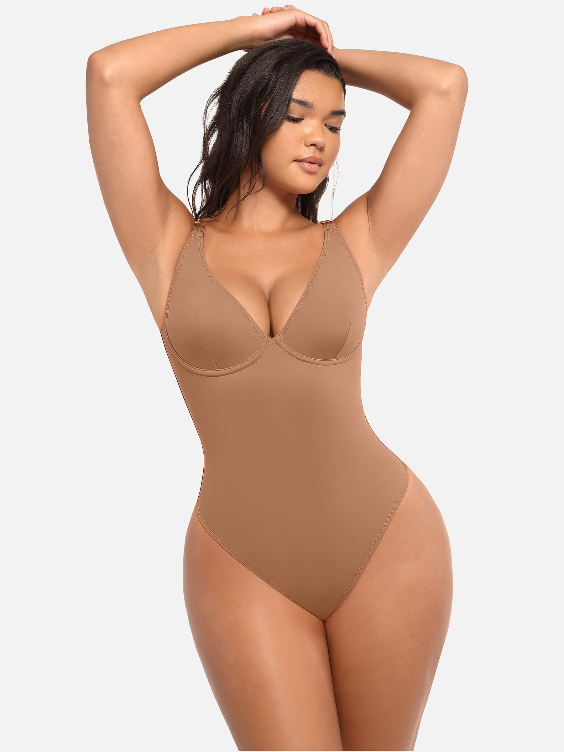 Divinegirl V Neck Tummy Control Bodysuit