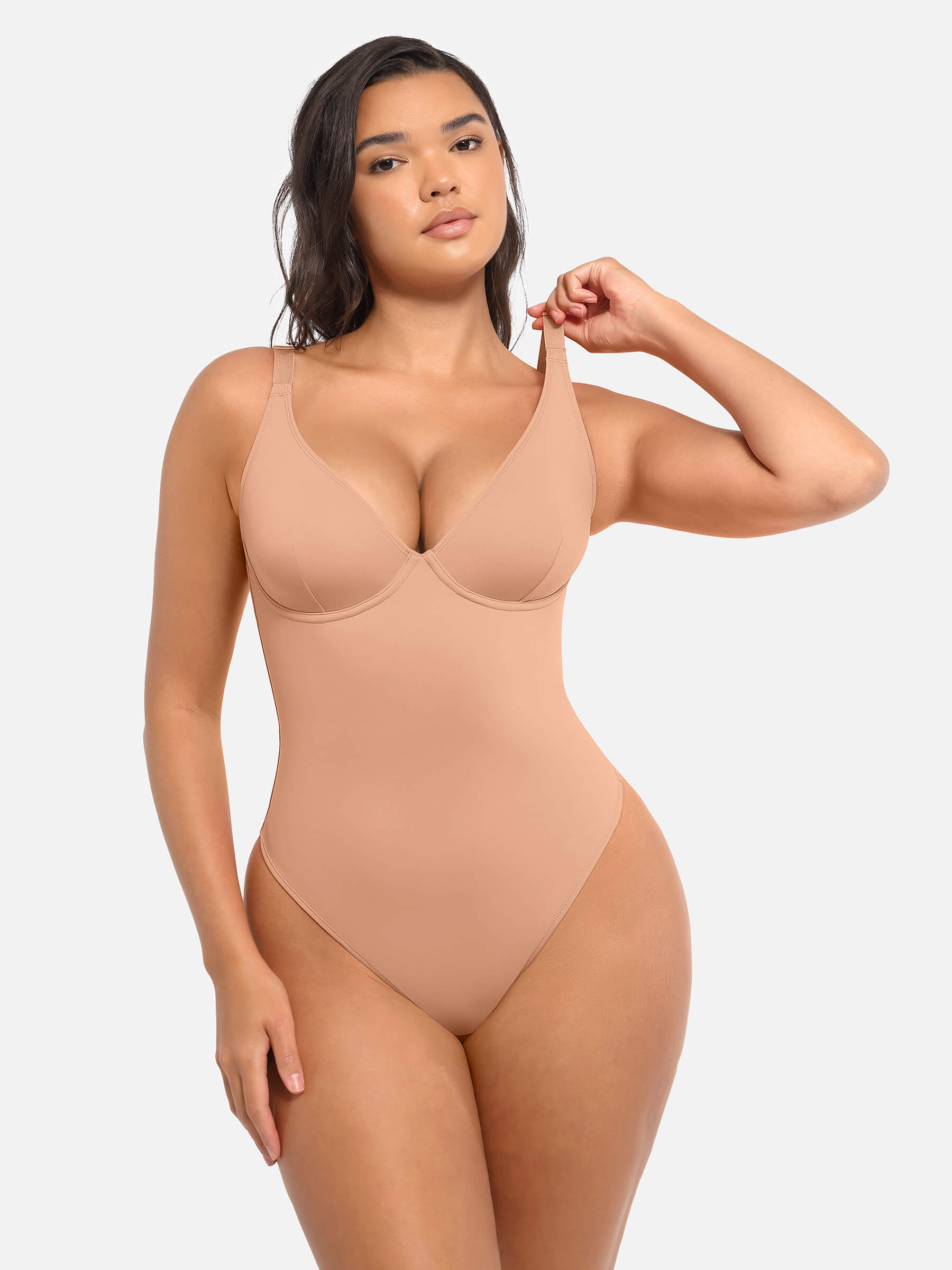 Divinegirl V Neck Tummy Control Bodysuit