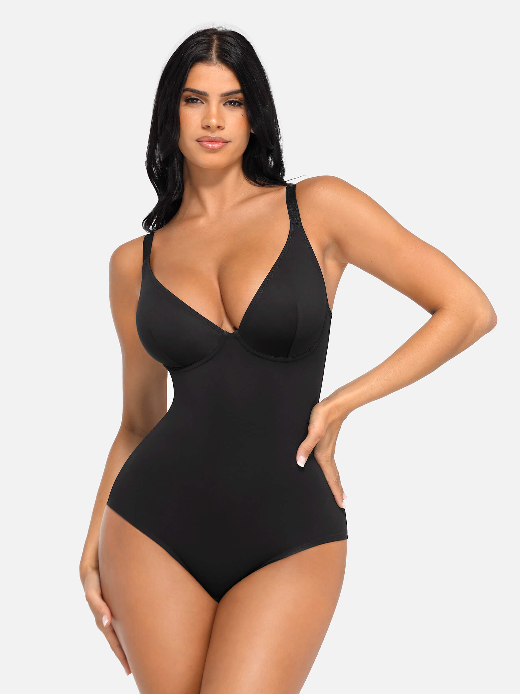 Divinegirl V Neck Tummy Control Bodysuit