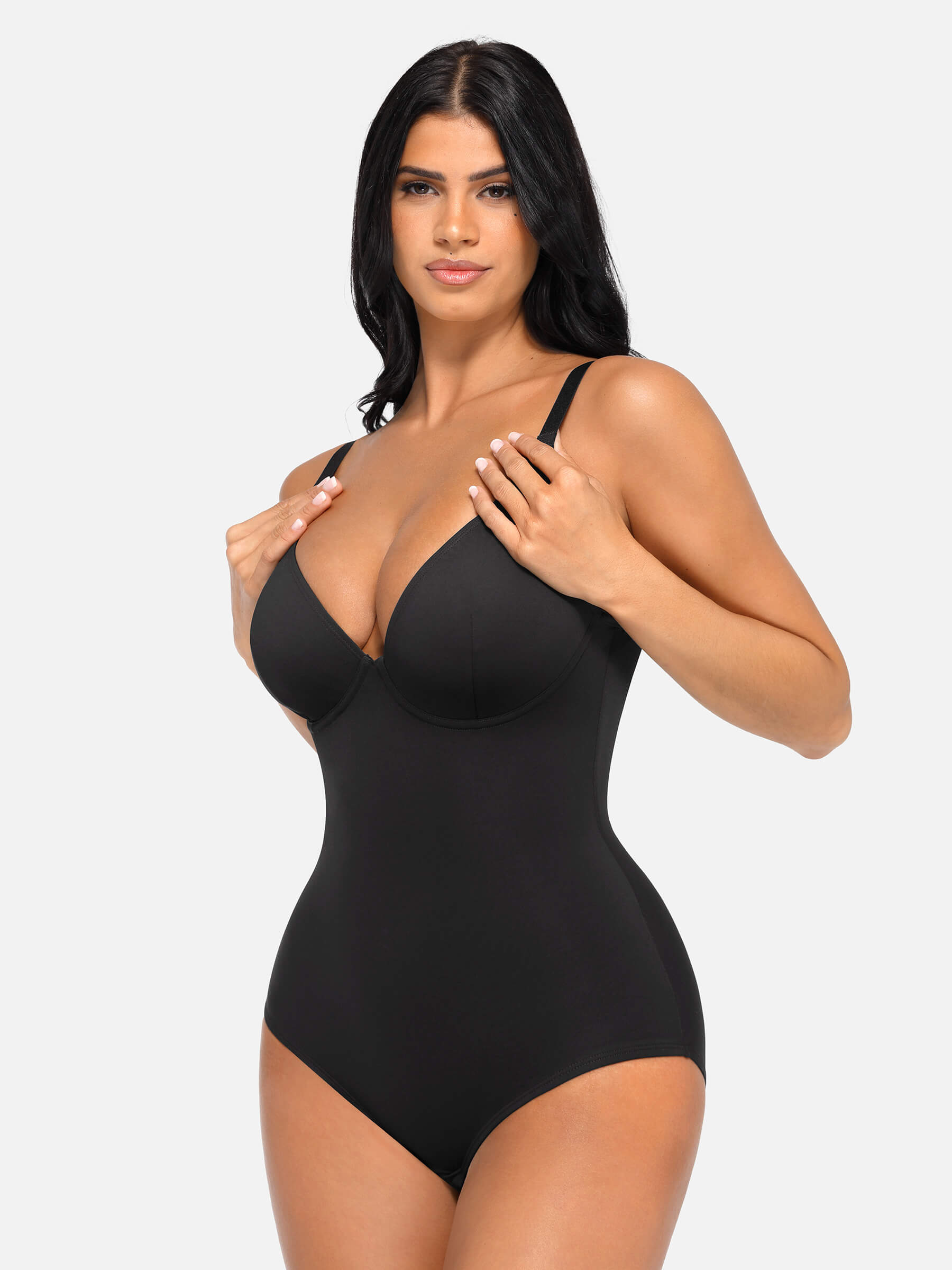Divinegirl V Neck Tummy Control Bodysuit