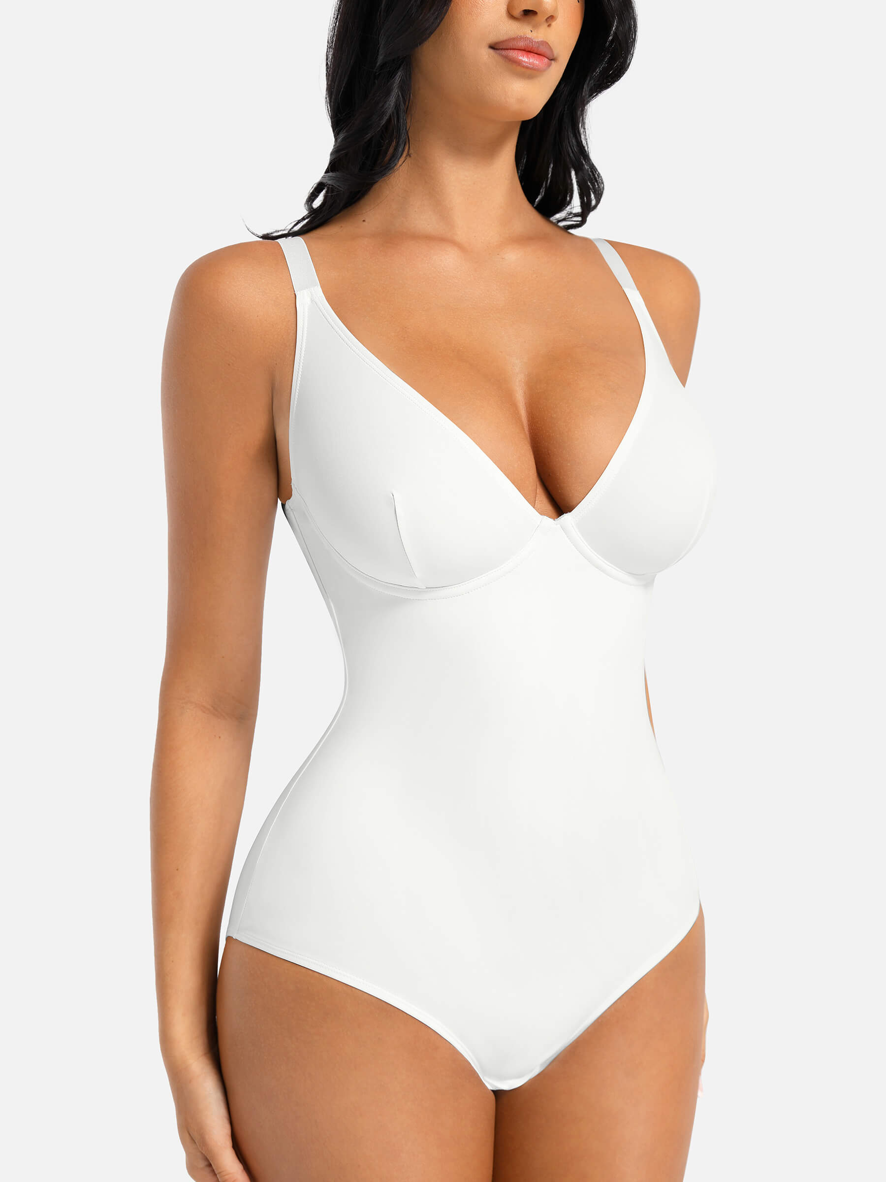 Divinegirl V Neck Tummy Control Bodysuit