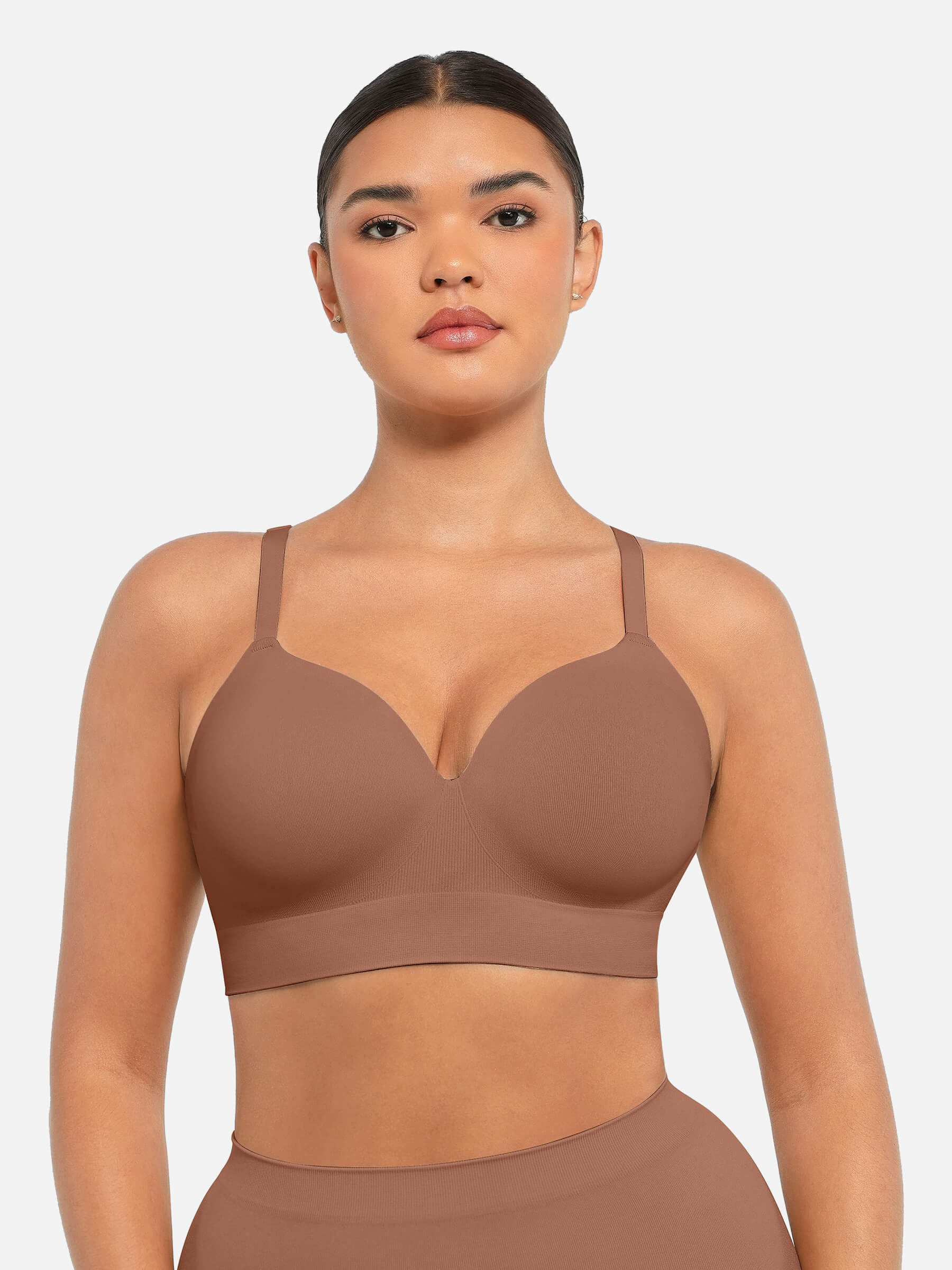 Feelingirl Full Coverage Wireless Bra + Push-Up Seamless Bra