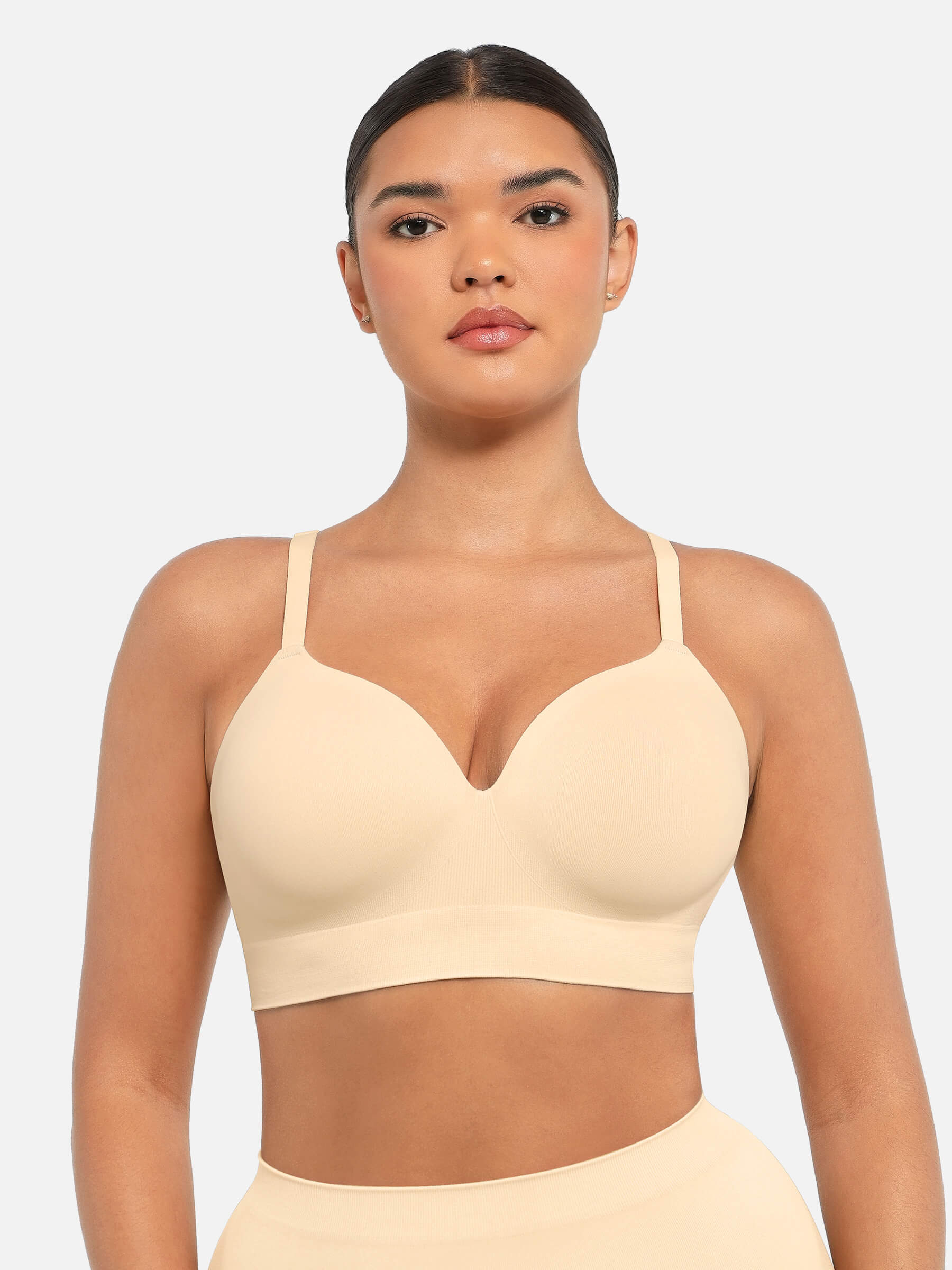 Feelingirl Full Coverage Wireless Bra + Push-Up Seamless Bra