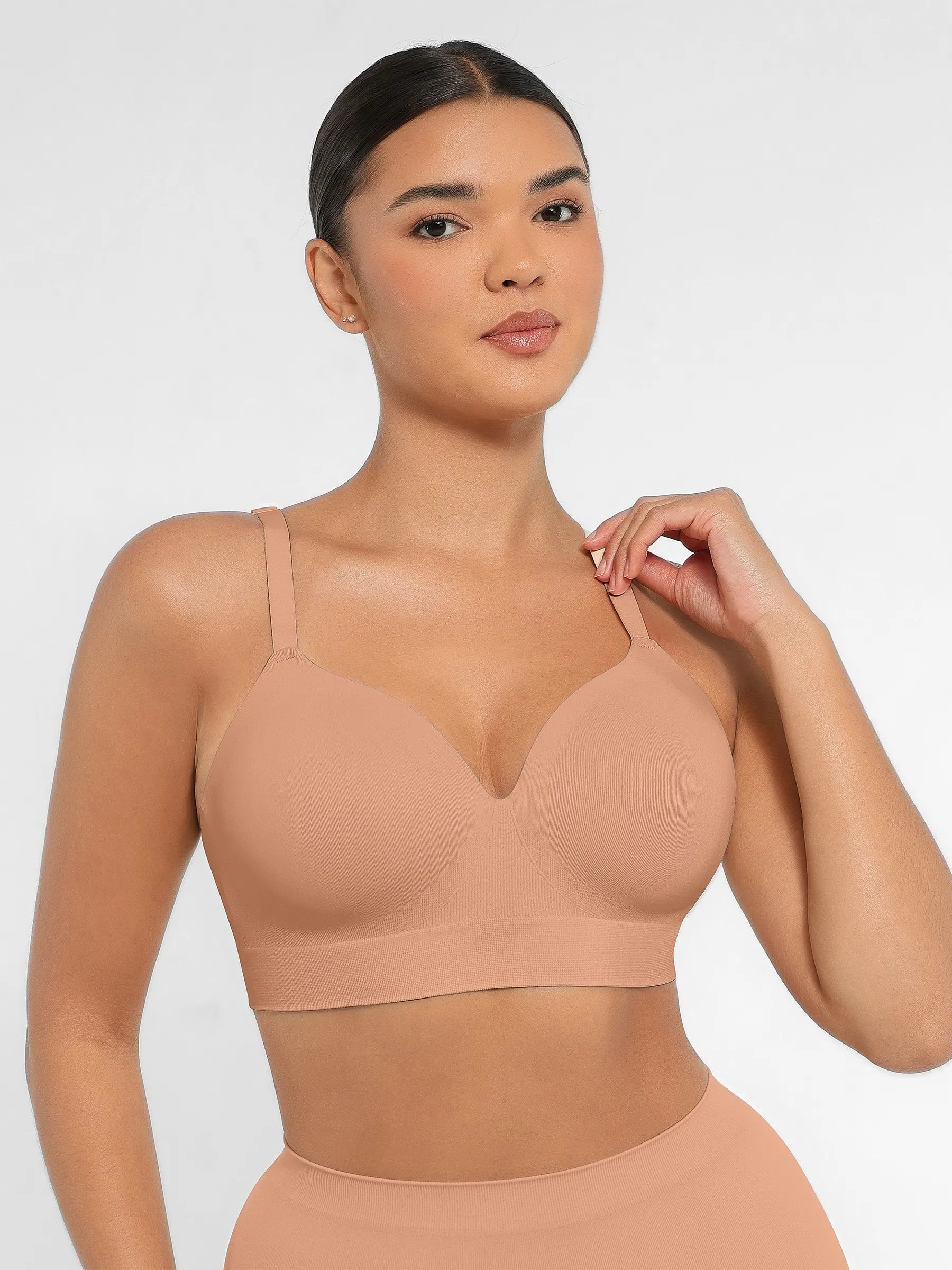 Feelingirl Wireless Push-Up Seamless Comfort Full Coverage Bra