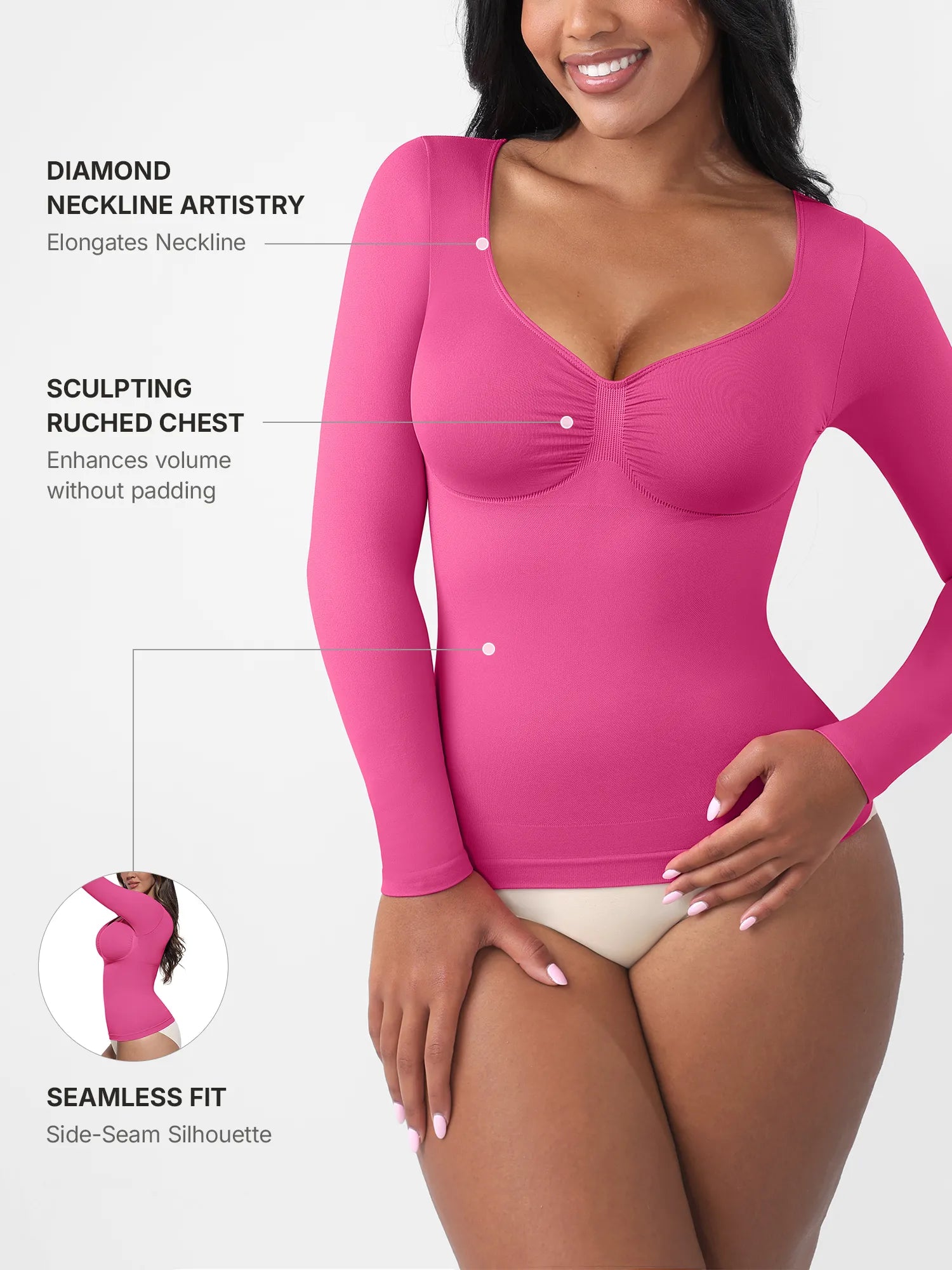 Feelingirl Everyday Seamless Long Sleeve Shaper
