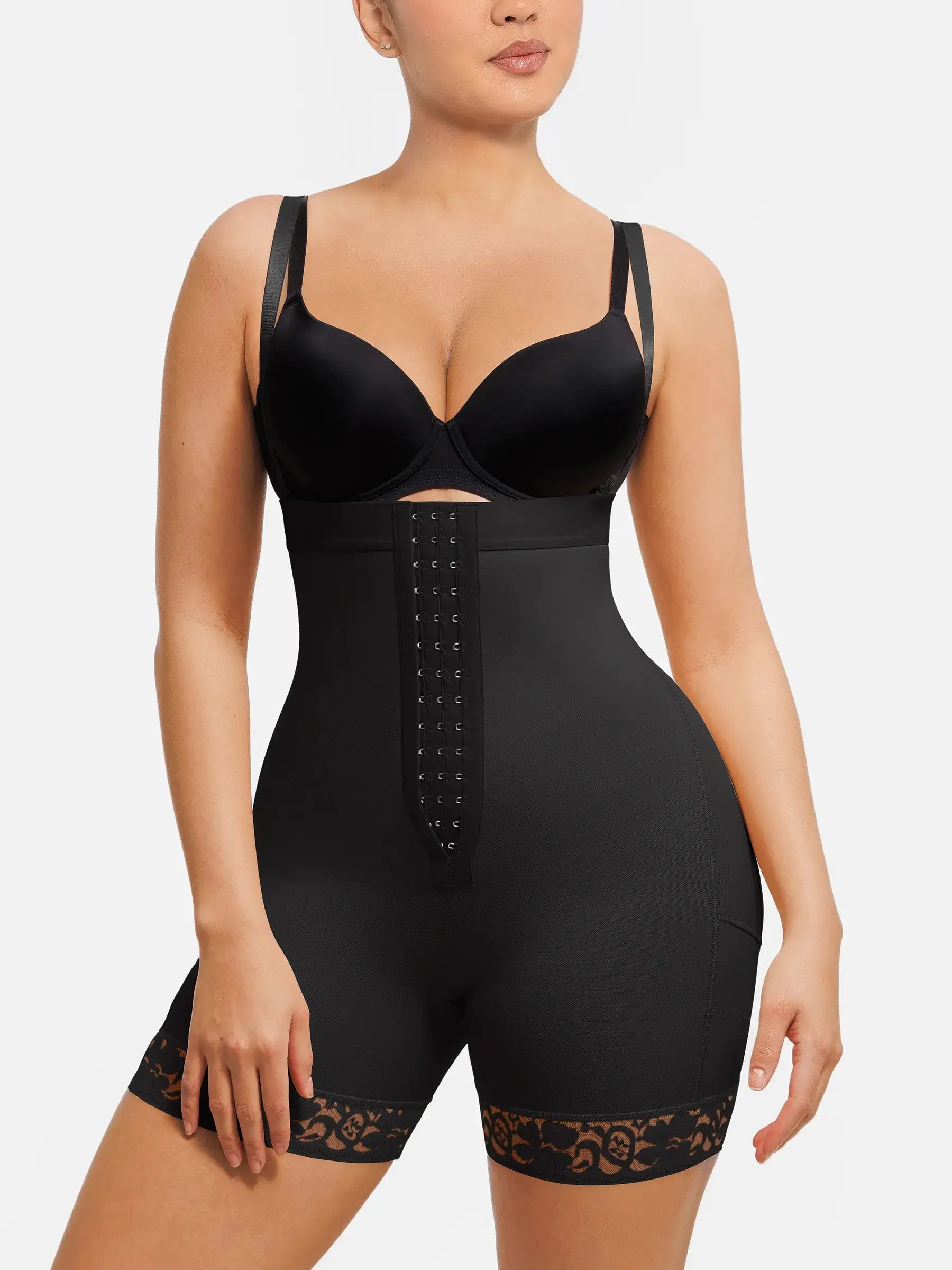 Feelingirl Butt Lifting Body Shaper with Zip Crotch Smooth Tummy Control